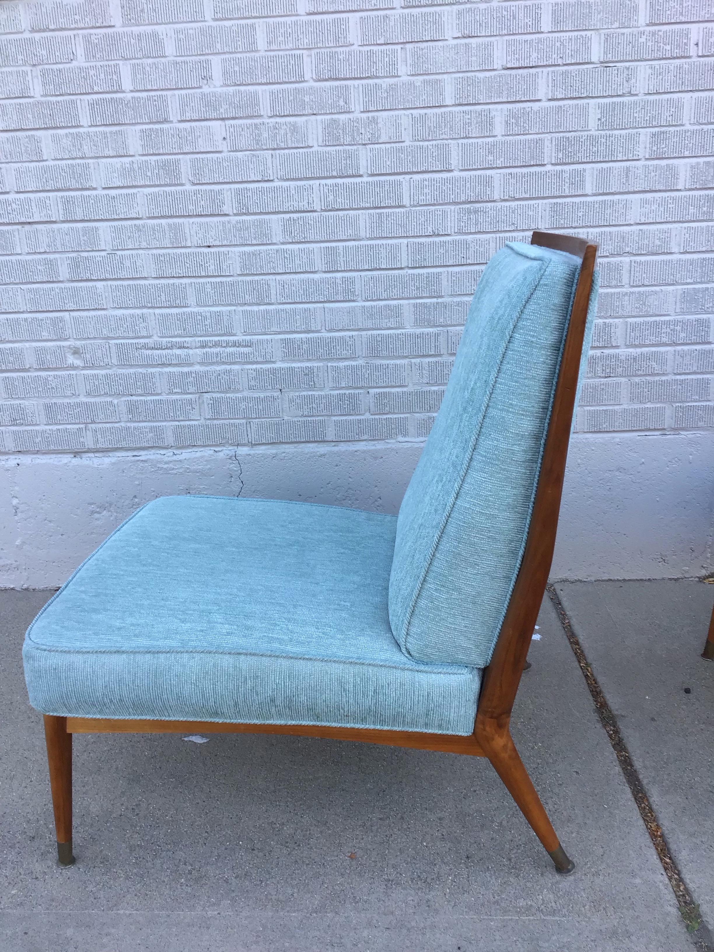 Paire de chaises à pantoufles Model No 400 de Paul McCobb pour Custom Craft, vers 1955 en vente 2