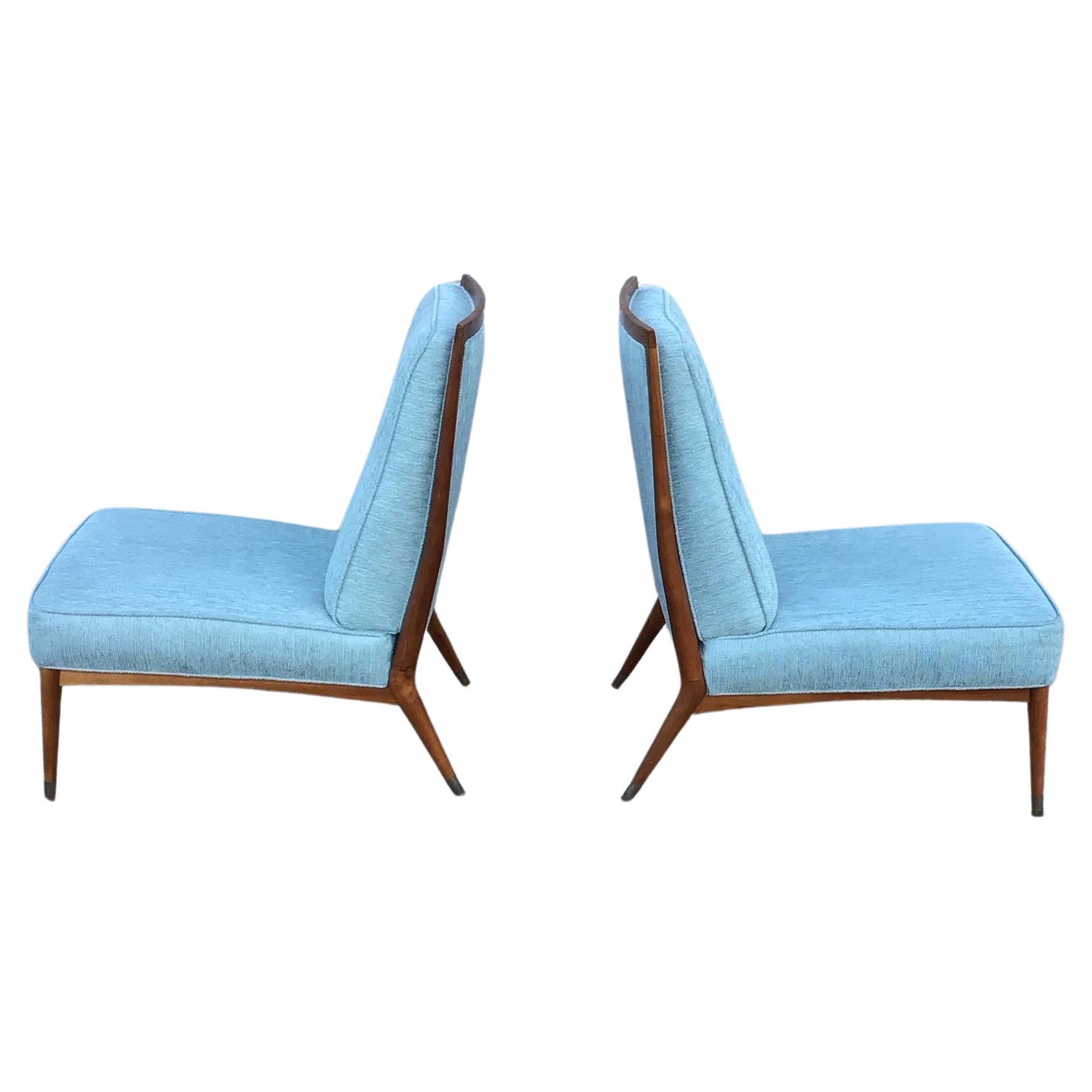 Paire de chaises à pantoufles Model No 400 de Paul McCobb pour Custom Craft, vers 1955