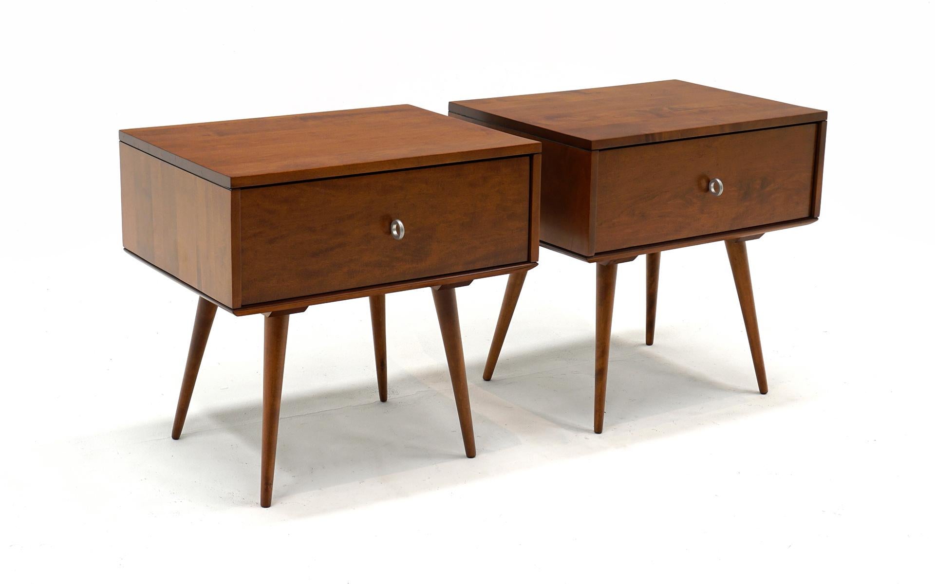 American Pair of Paul McCobb Night stands. Planner Group for Winchendon. 1950's. Signed.
