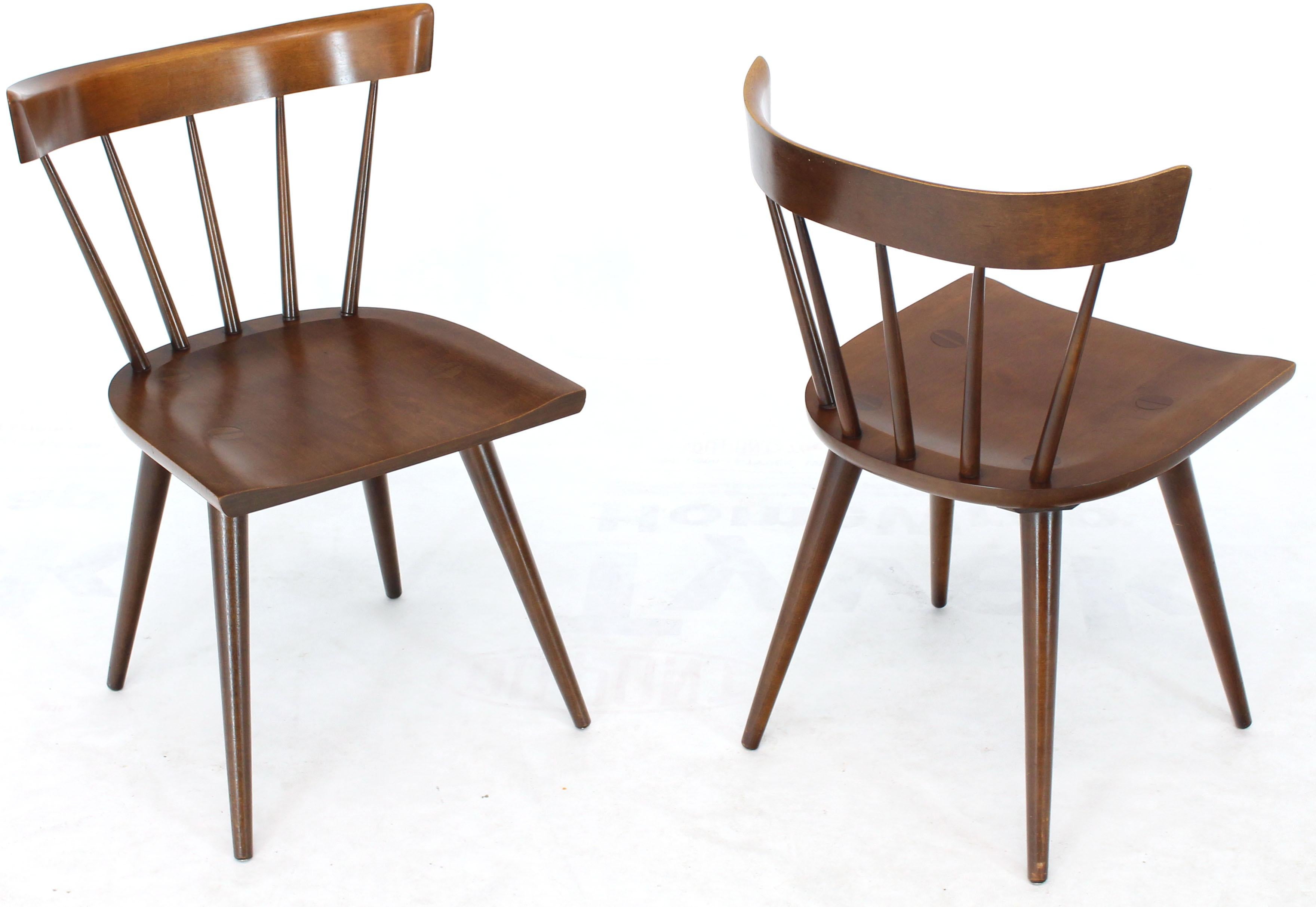 Lacquered Pair of Paul McCobb Planner Group Dining Chairs Windsor Style