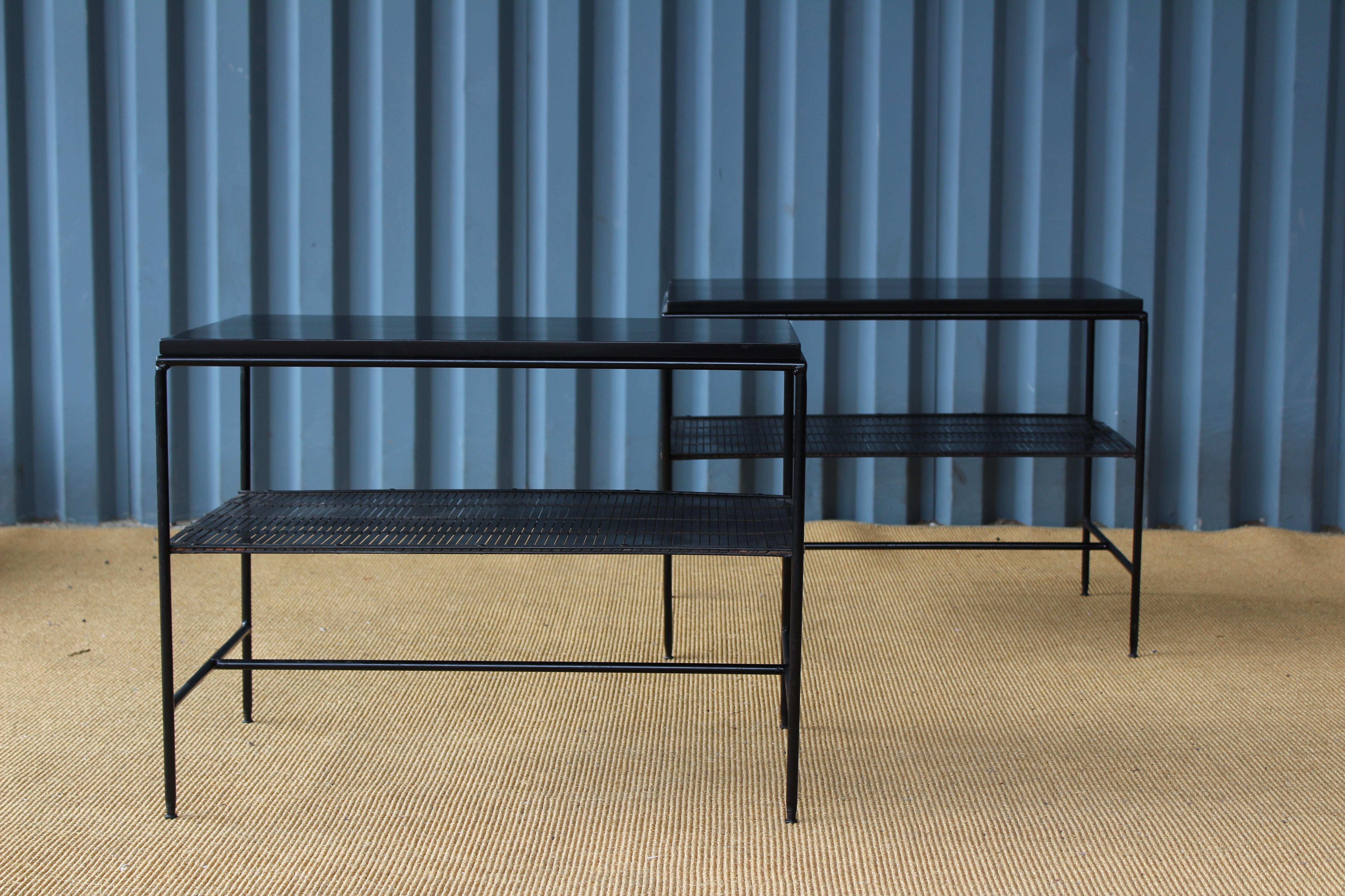 Mid-20th Century Pair of Paul McCobb Planner Group Iron Side Tables, U.S.A, 1950s
