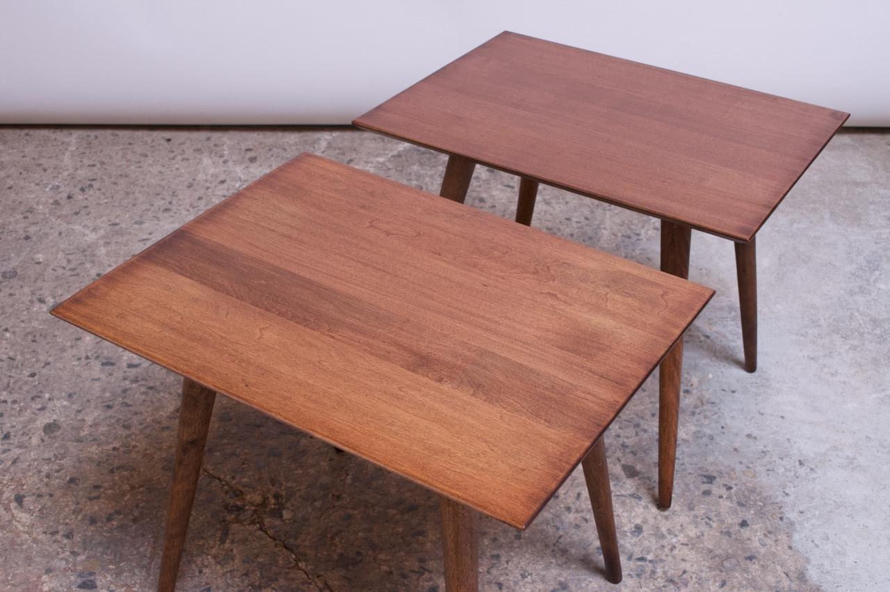 Pair of Paul McCobb Planner Group Maple Side Tables 3