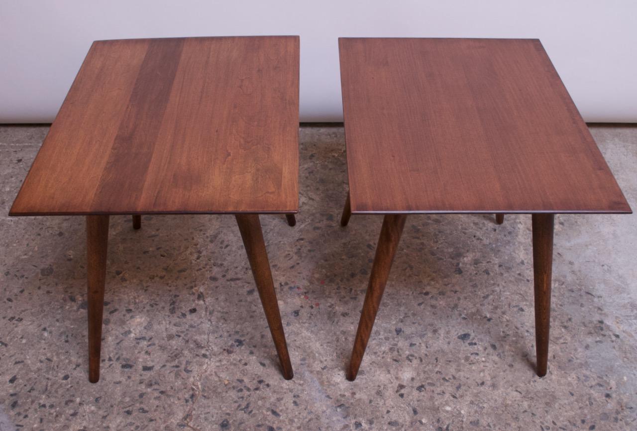 Pair of Paul McCobb Planner Group Maple Side Tables In Good Condition In Brooklyn, NY
