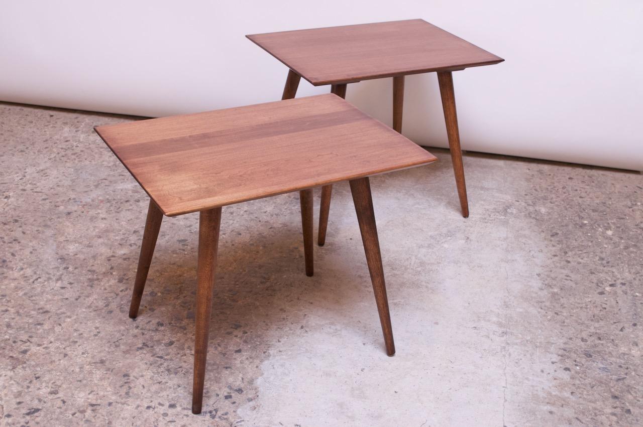 Mid-20th Century Pair of Paul McCobb Planner Group Maple Side Tables