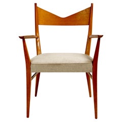 Pair of Paul McCobb Sculpted Mahogany Bow-tie Dining Chairs