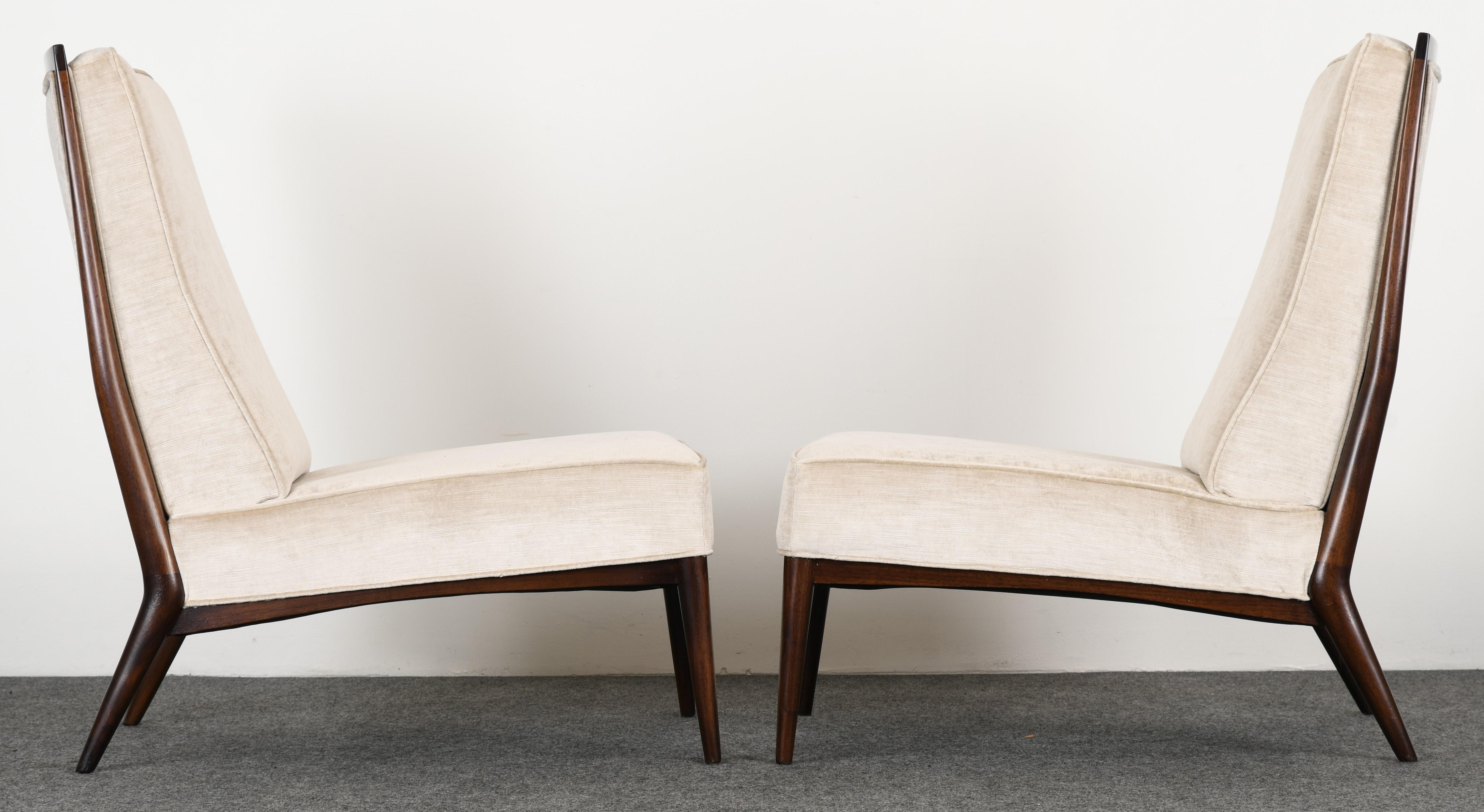 Mid-Century Modern Pair of Paul McCobb Slipper Chairs for Directional, 1950s