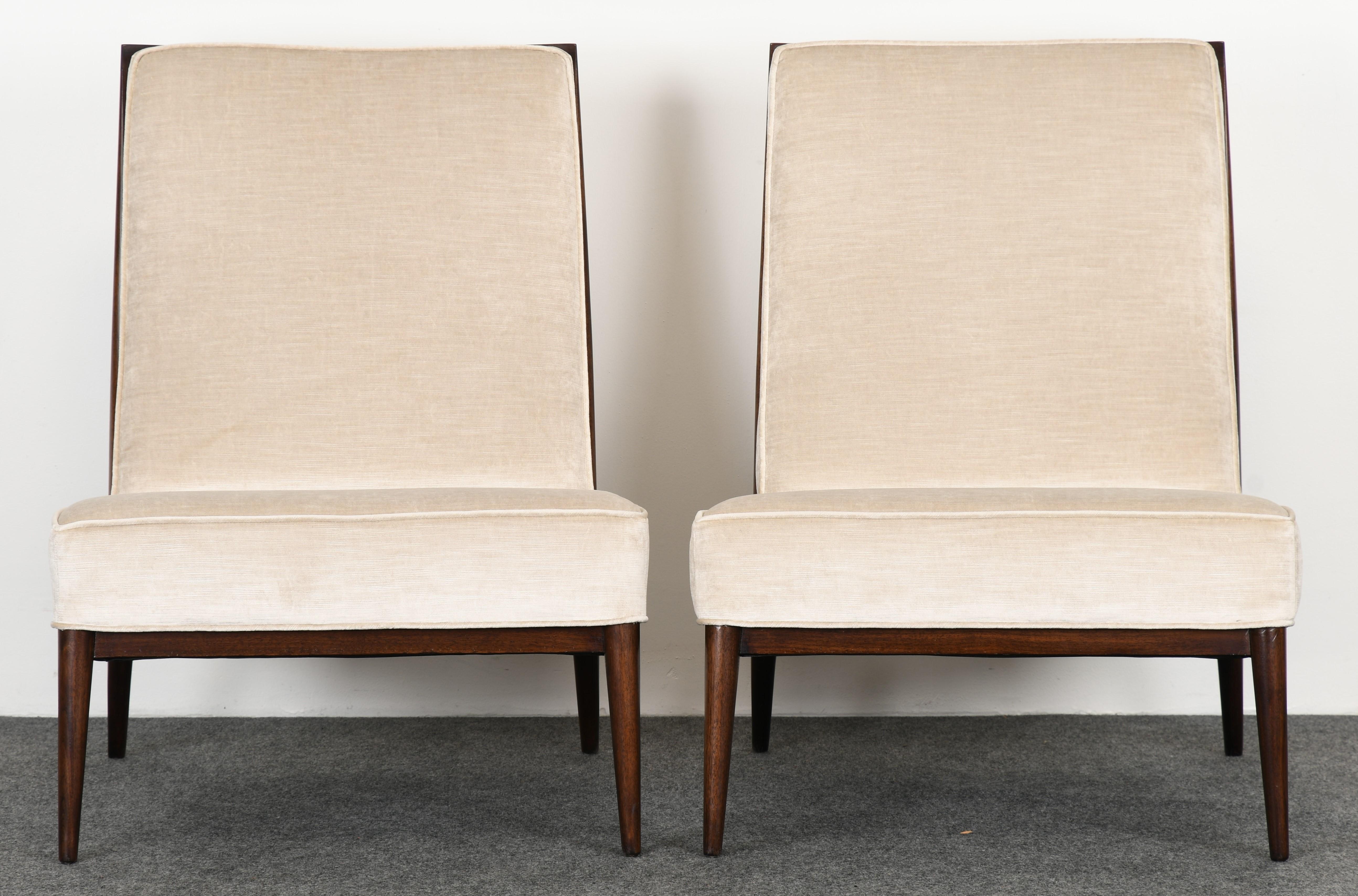 Mid-20th Century Pair of Paul McCobb Slipper Chairs for Directional, 1950s