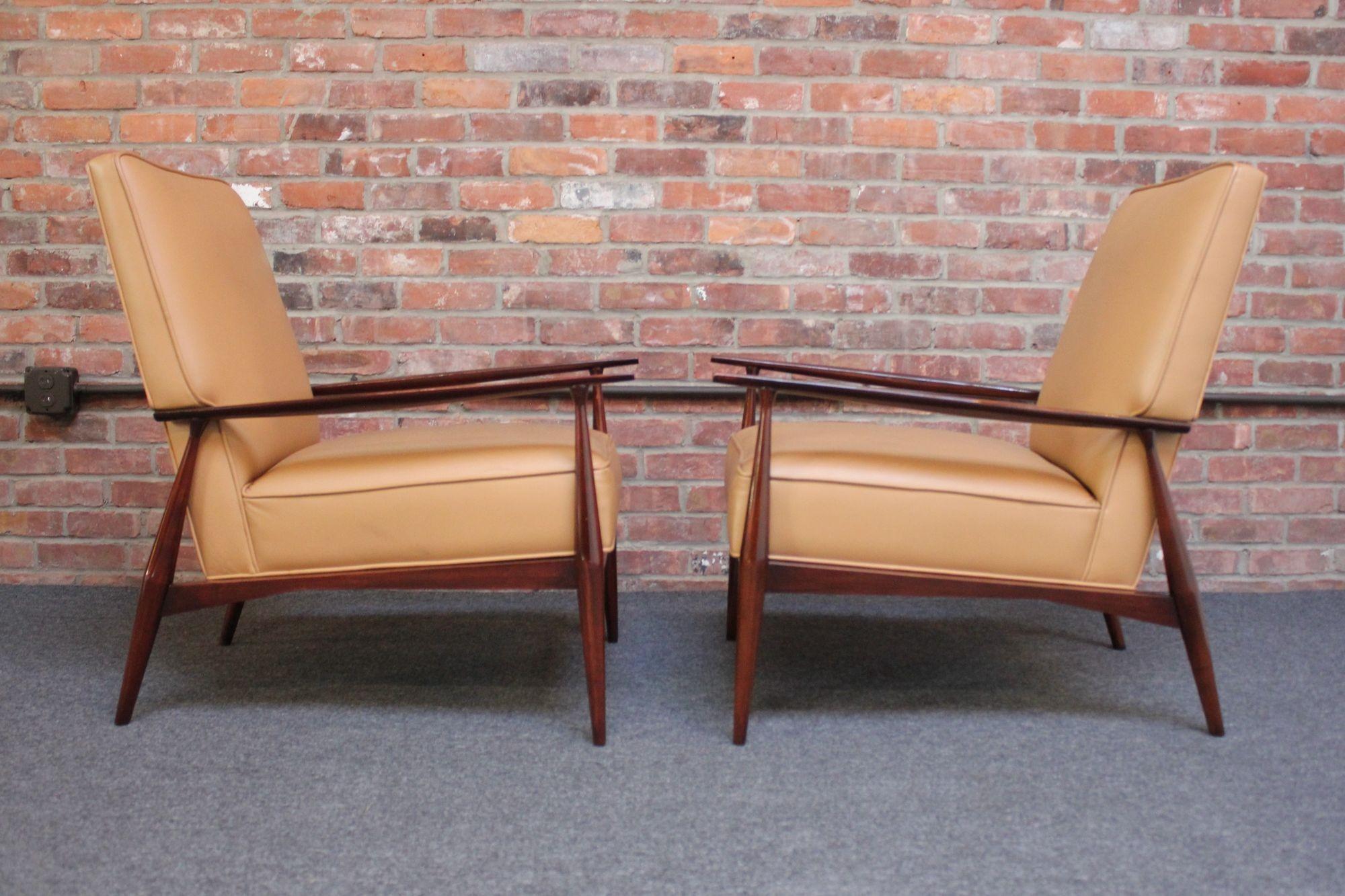 Paar Paul McCobb Lounge-Stühle aus gebeiztem Ahorn im Angebot 6