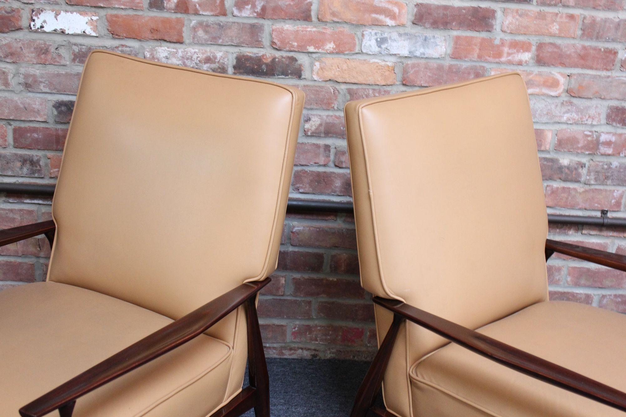 Paar Paul McCobb Lounge-Stühle aus gebeiztem Ahorn im Angebot 12