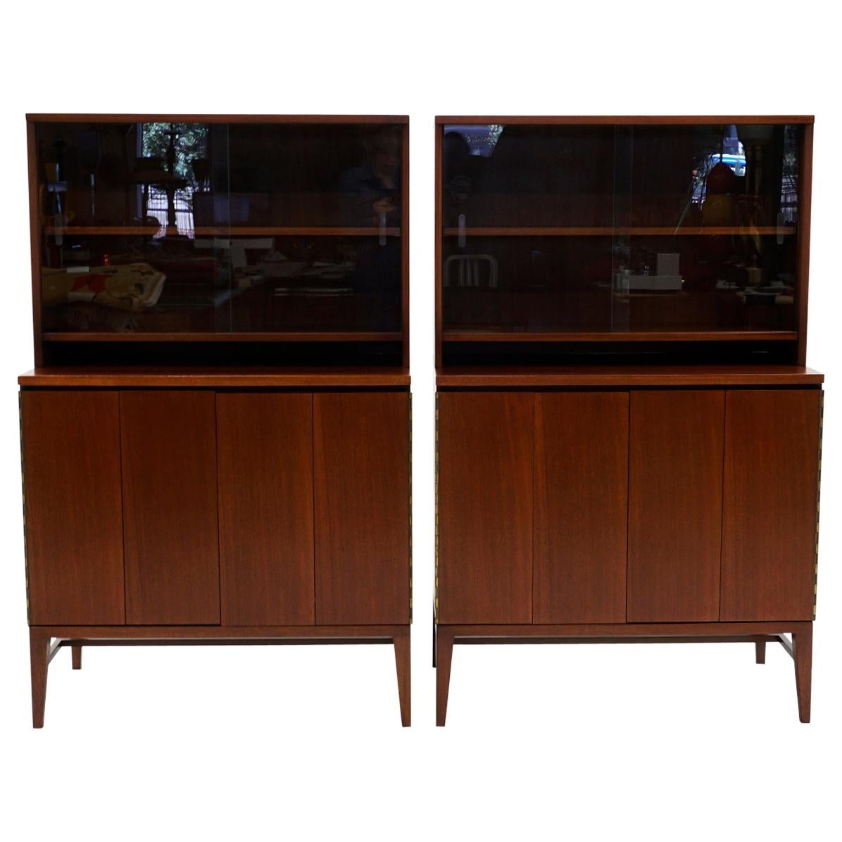 Pair of Paul McCobb Storage Cabinets for Use with or Without the Top Section For Sale