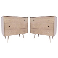 Pair of Paul McCobb Three-Drawer Planner Group Chest of Drawer Dressers