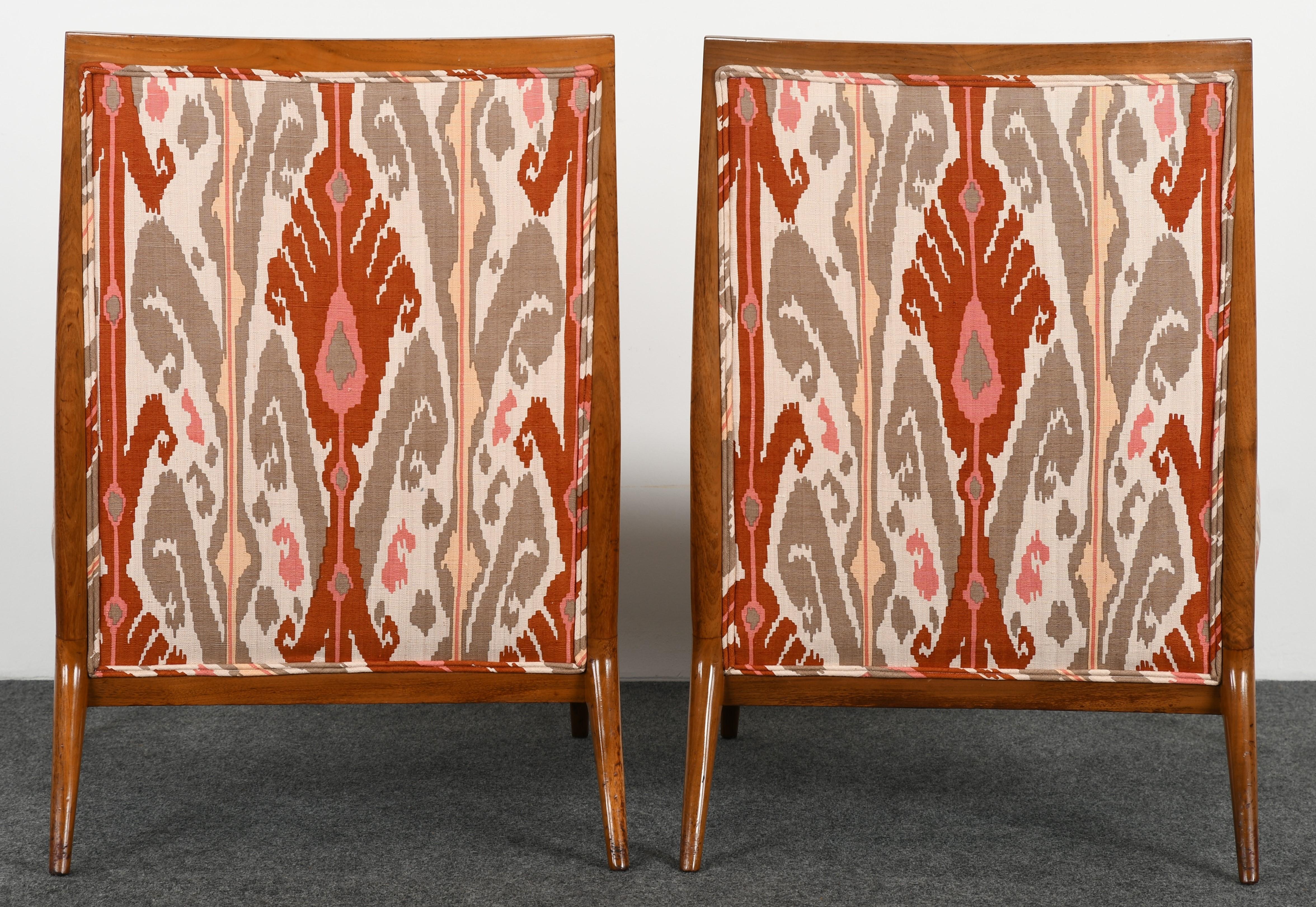 American Pair of Paul McCobb Walnut Slipper Chairs, 1960s