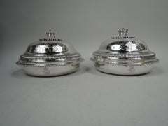 Pair of Paul Storr English Georgian Neoclassical Vegetable Dishes, 1805