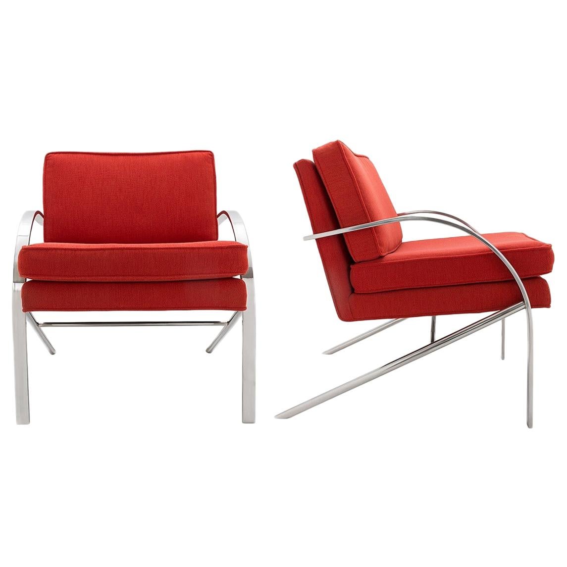 Anaconda Lounge Chairs, Pair by Paul Tuttle for Strässle International