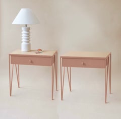 Pair of Peach Nightstands - Customizable