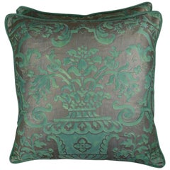 Pair of Peacock Carnavalet Fortuny Textile Pillows