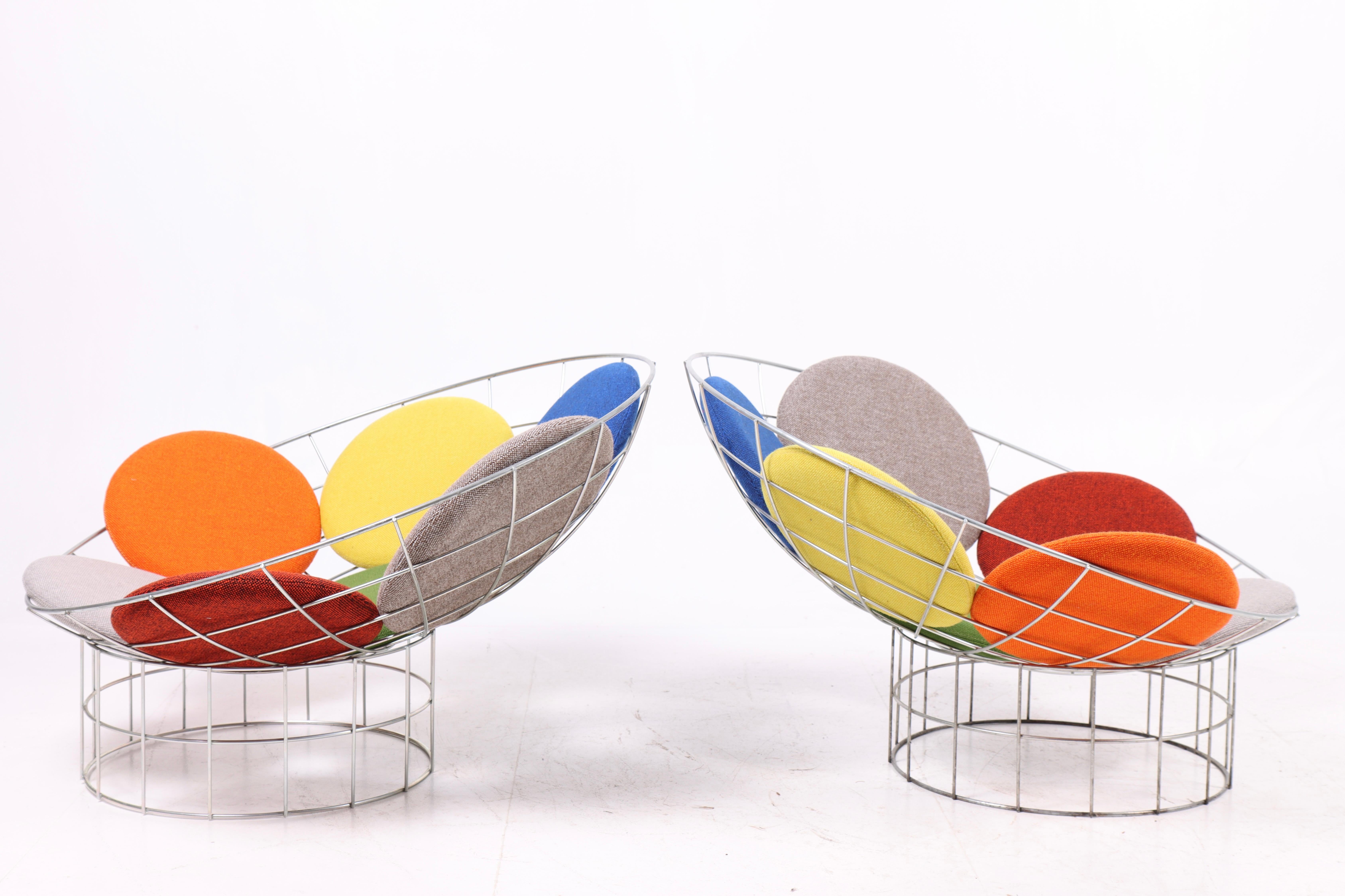 Danish Pair of “Peacock chairs” by Verner Panton, 1960s For Sale