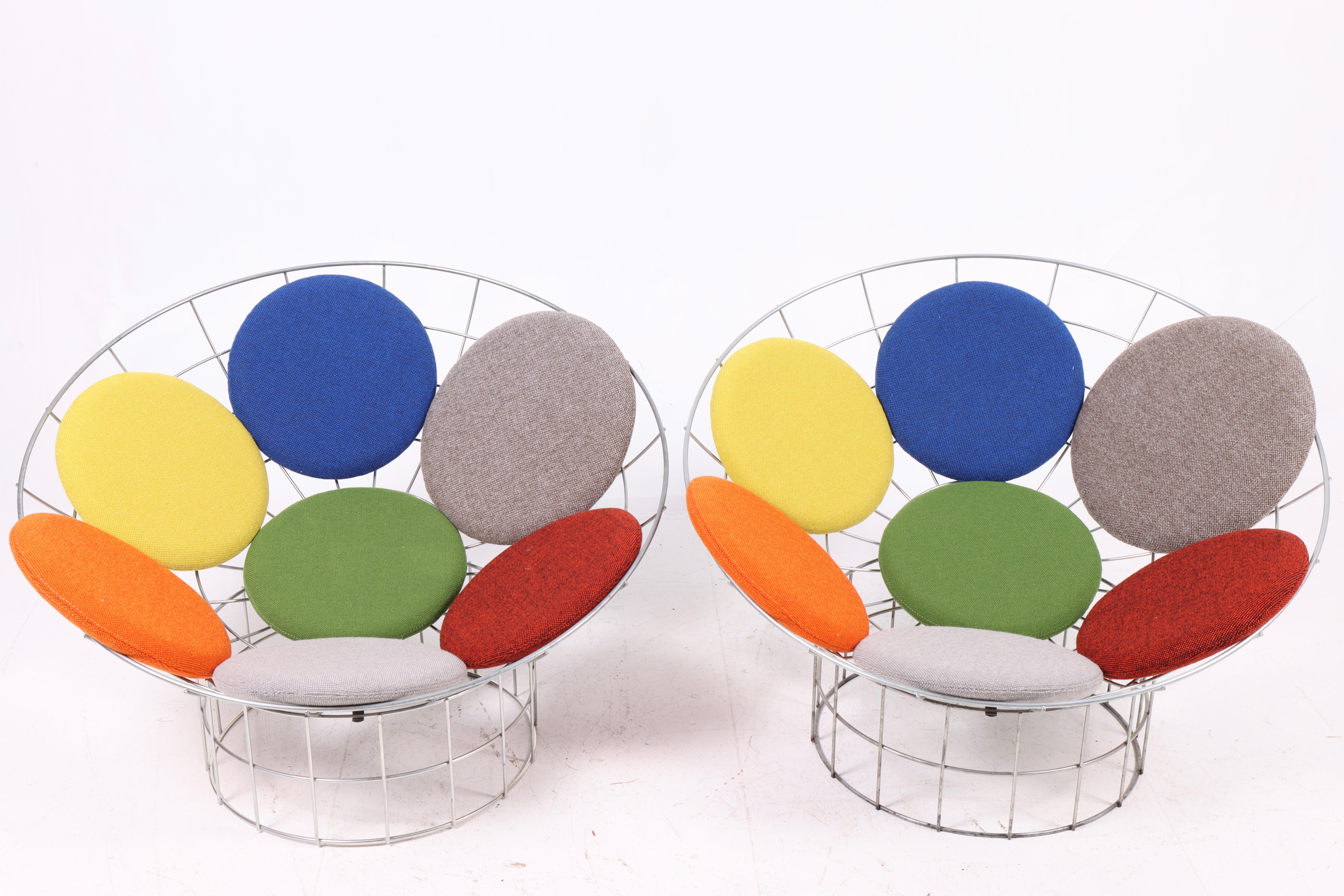Mid-20th Century Pair of “Peacock chairs” by Verner Panton, 1960s For Sale