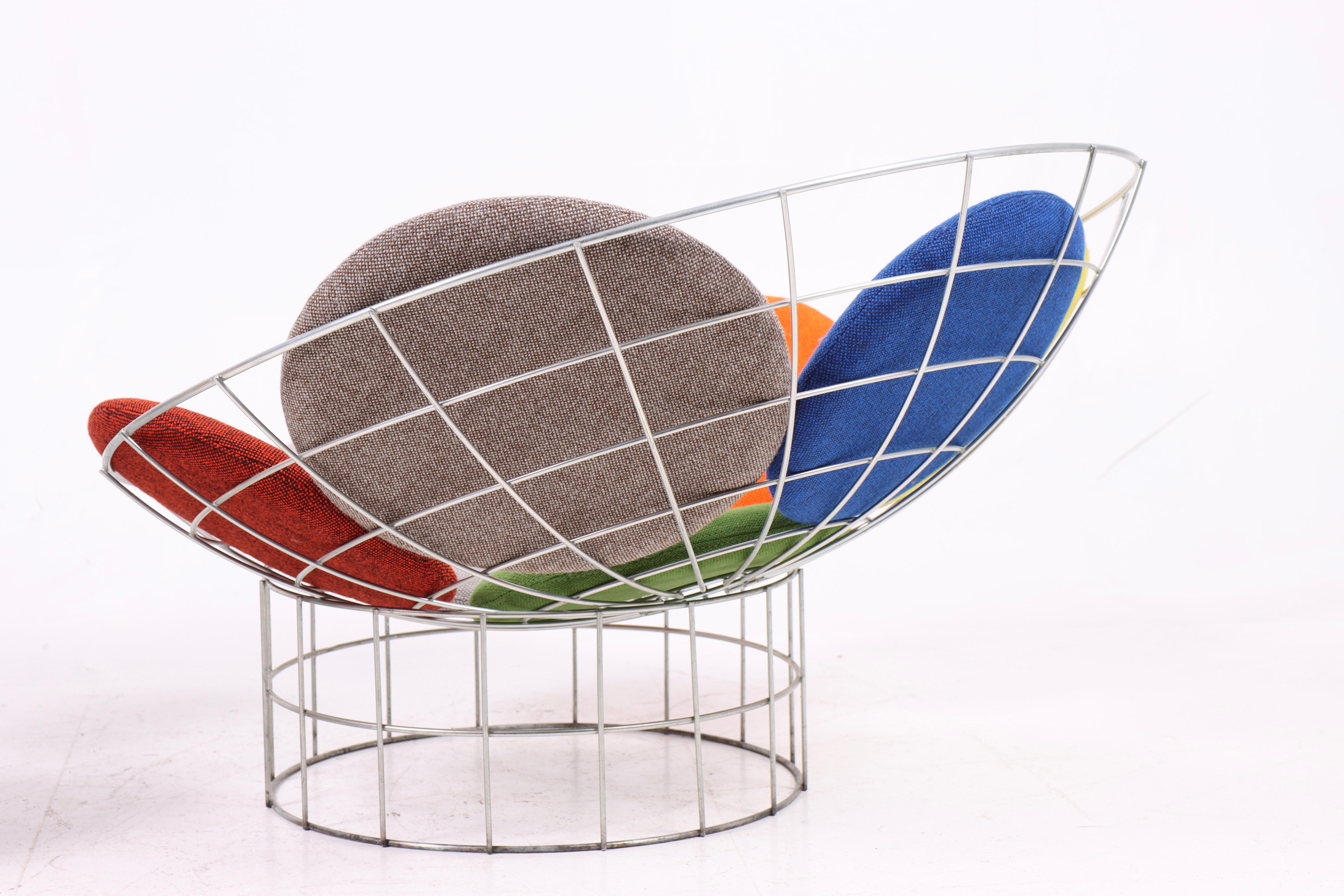Steel Pair of “Peacock chairs” by Verner Panton, 1960s For Sale