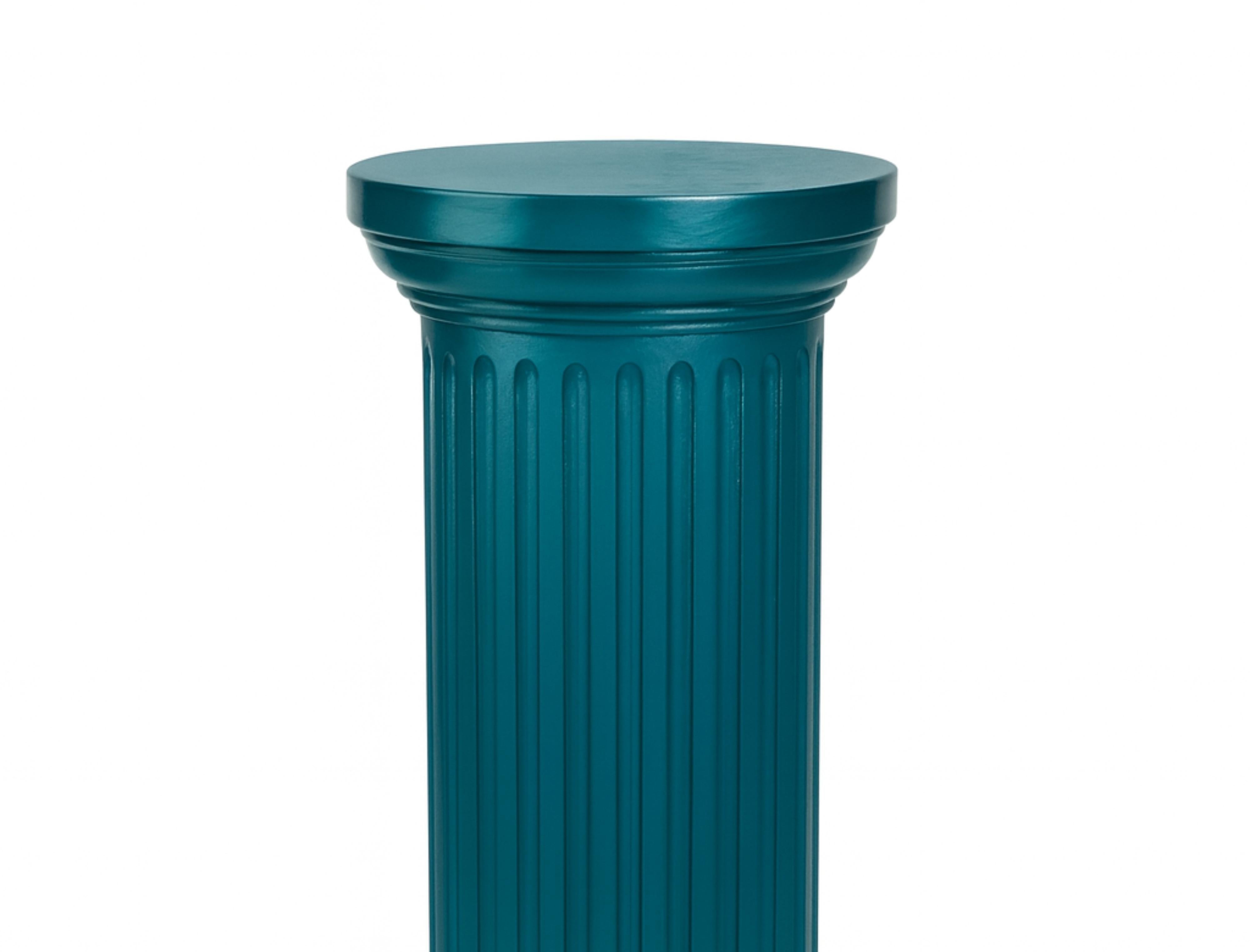 Pareja de Columnas de Madera Color Pavo Real, Estilo Louis Philippe, Siglo XIX en venta 3