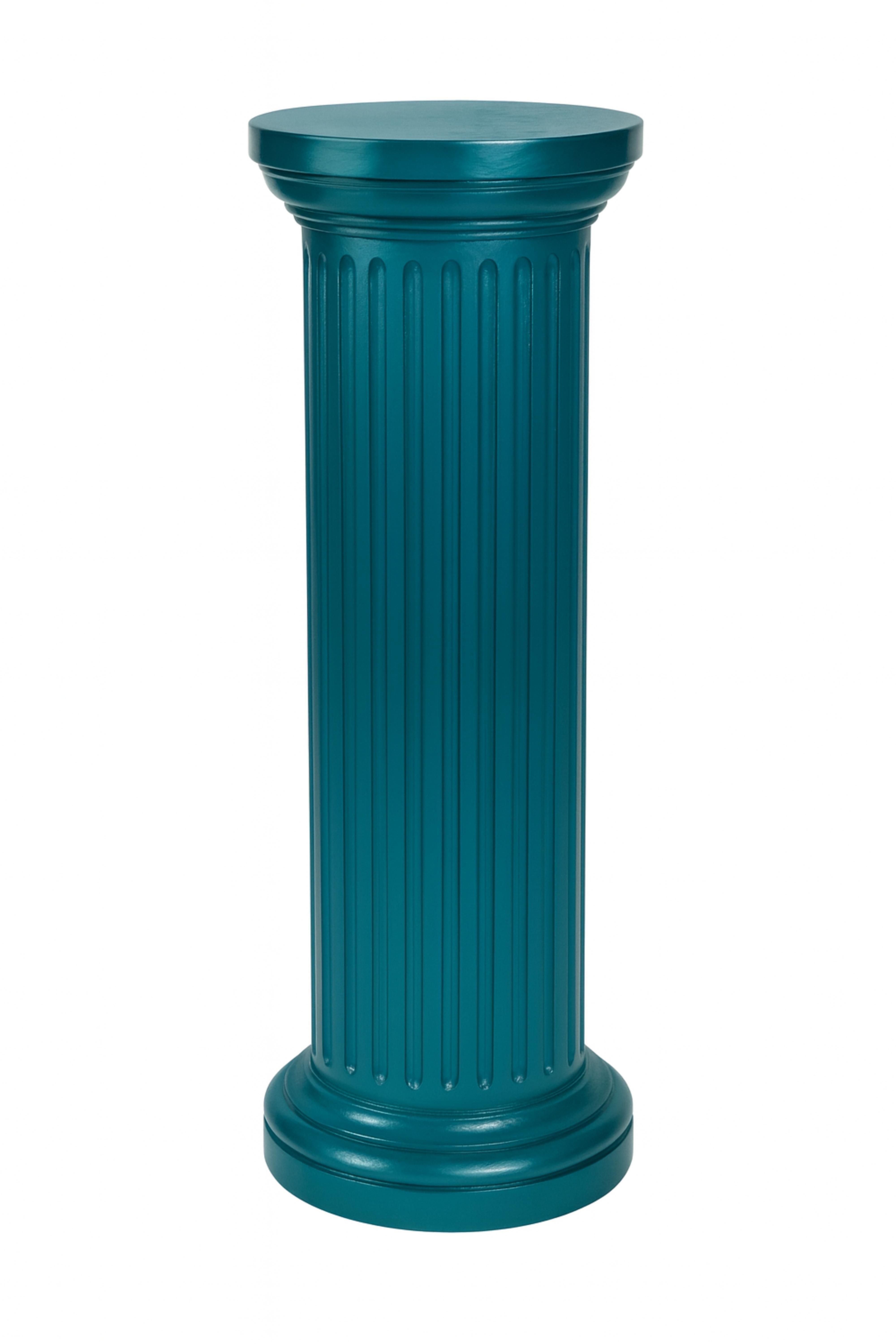 Pareja de Columnas de Madera Color Pavo Real, Estilo Louis Philippe, Siglo XIX en venta 4