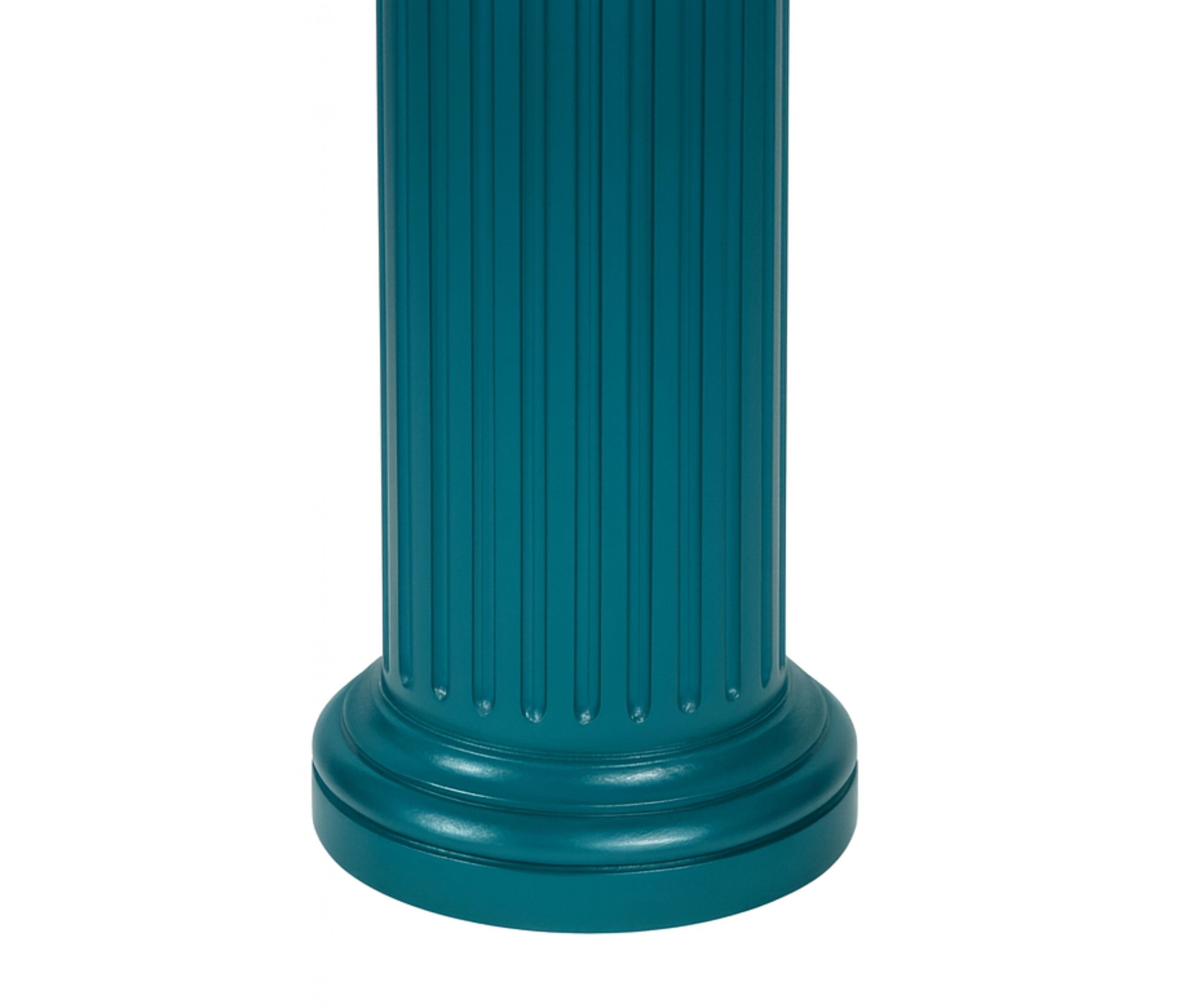 Pareja de Columnas de Madera Color Pavo Real, Estilo Louis Philippe, Siglo XIX en venta 2