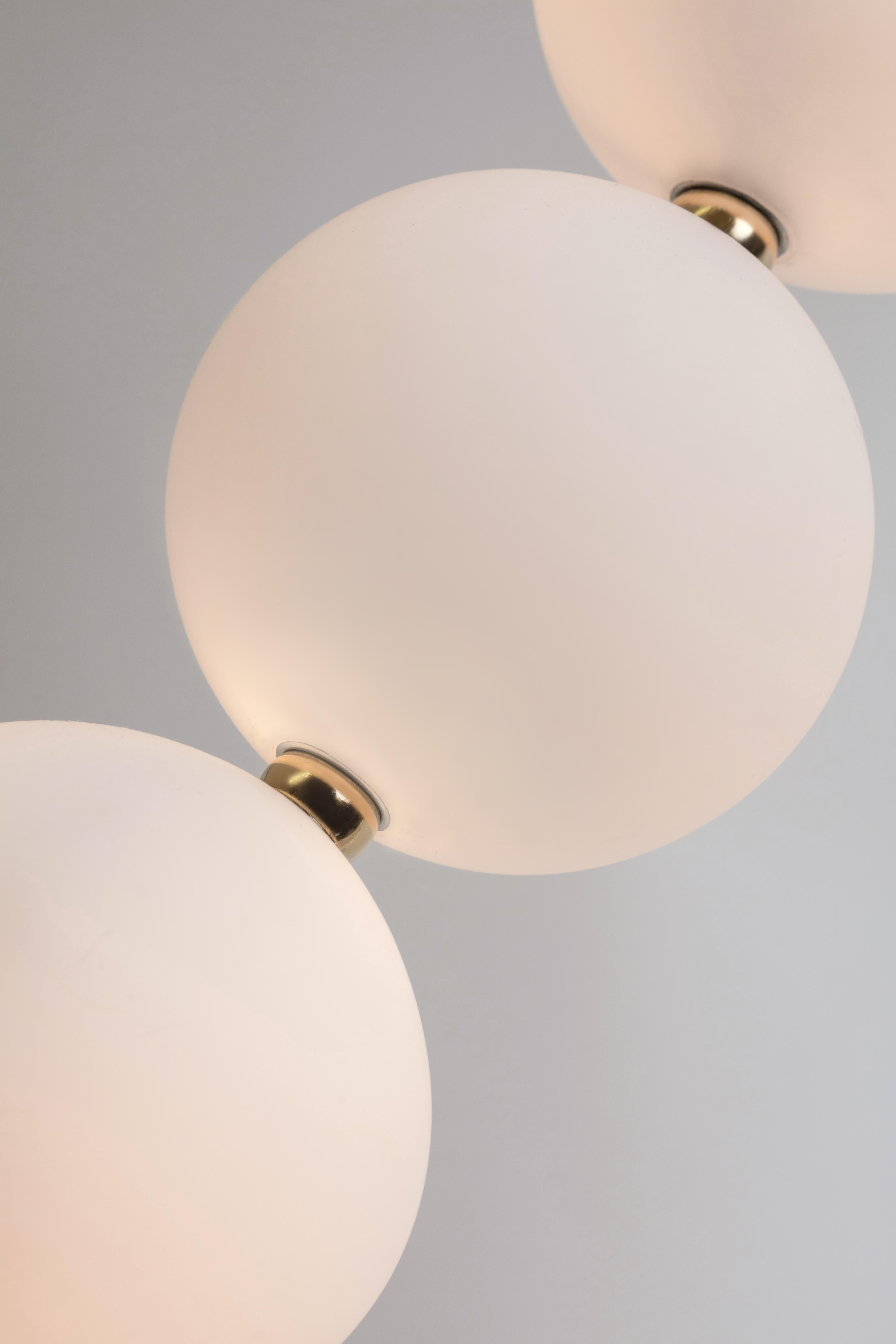 Contemporary Pair of Pearl Necklace Pendant Lights, Ludovic Clément D’armont For Sale