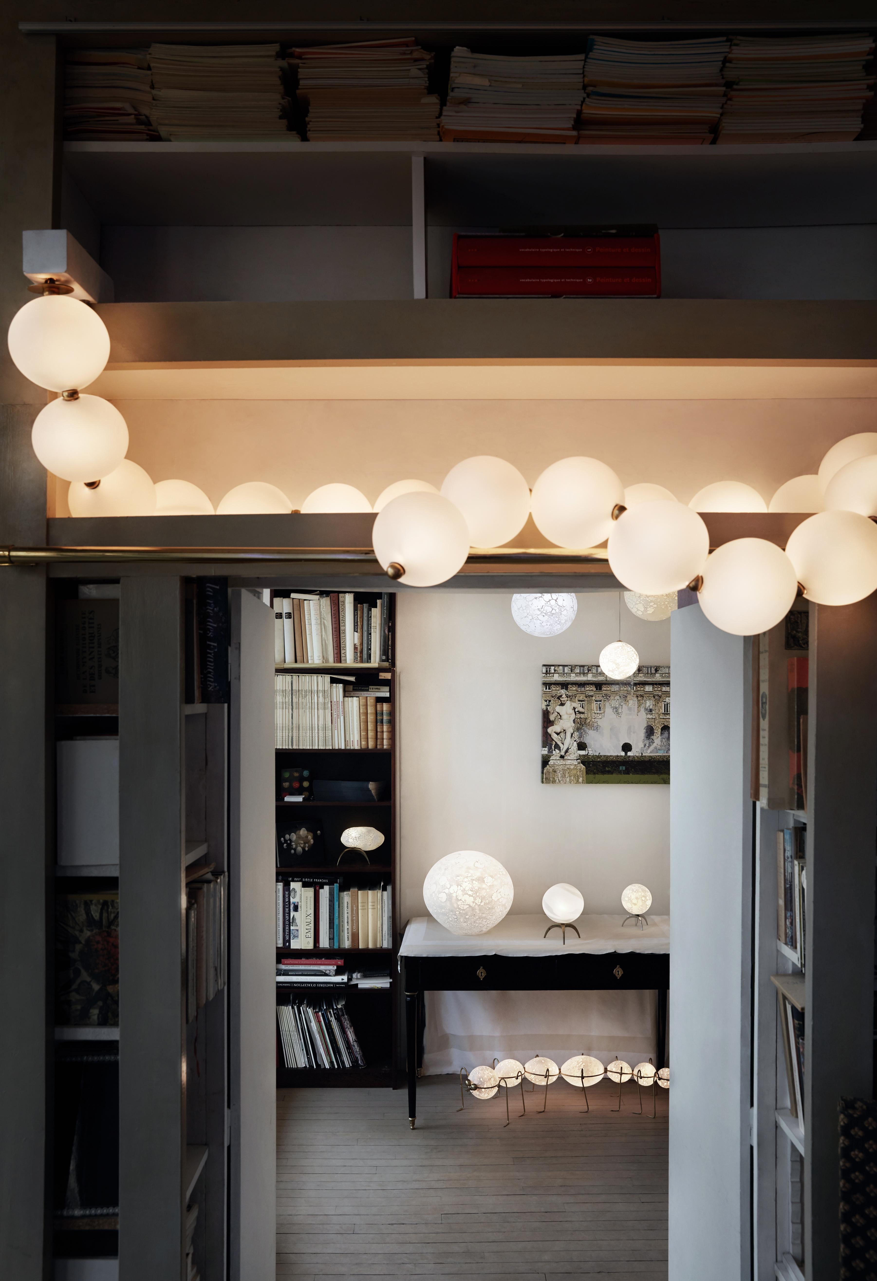 Pair of Pearl Necklace Pendant Lights, Ludovic Clément d’Armont 1