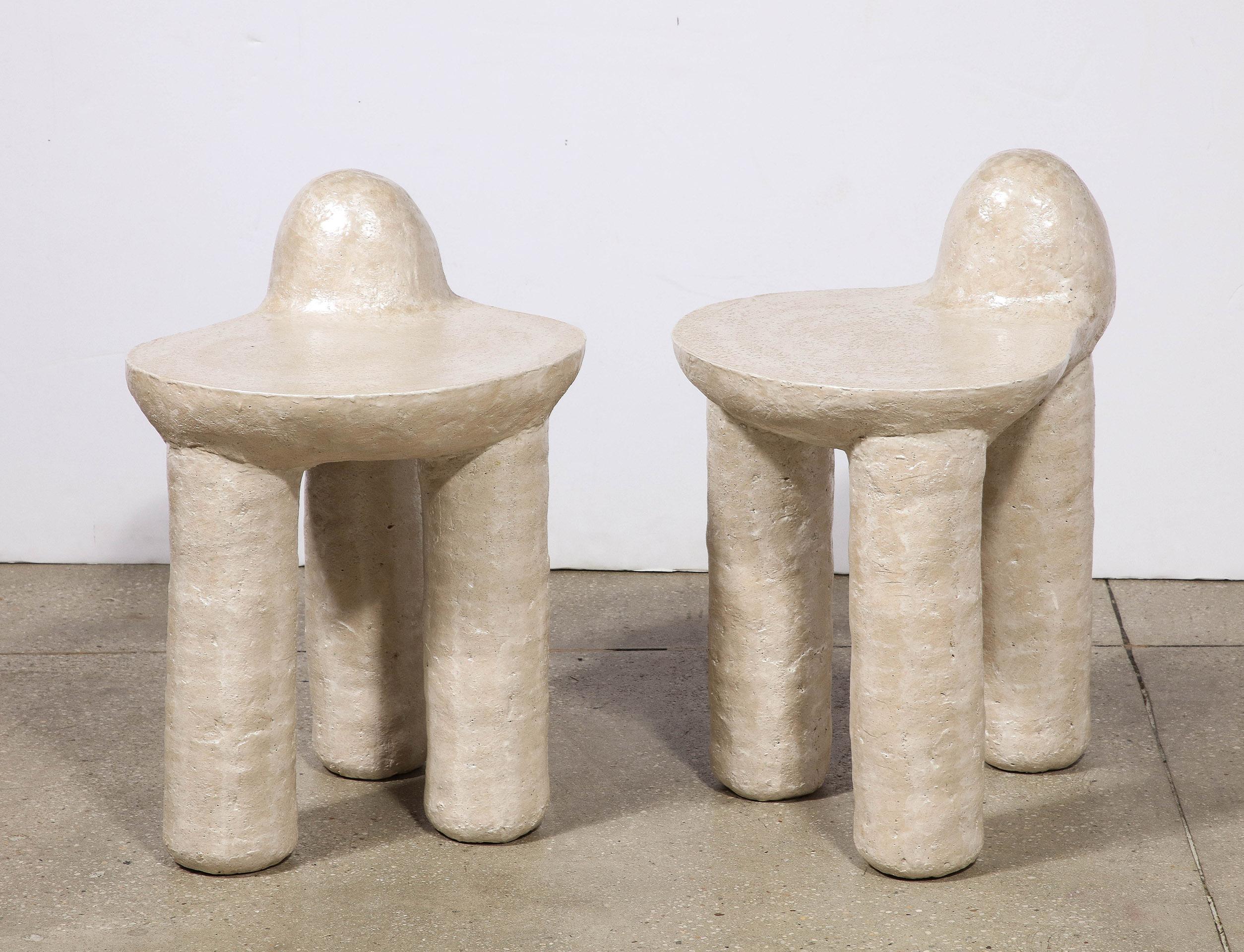 Pair of Pearl Nube Chairs by River Valadez In New Condition For Sale In New York, NY