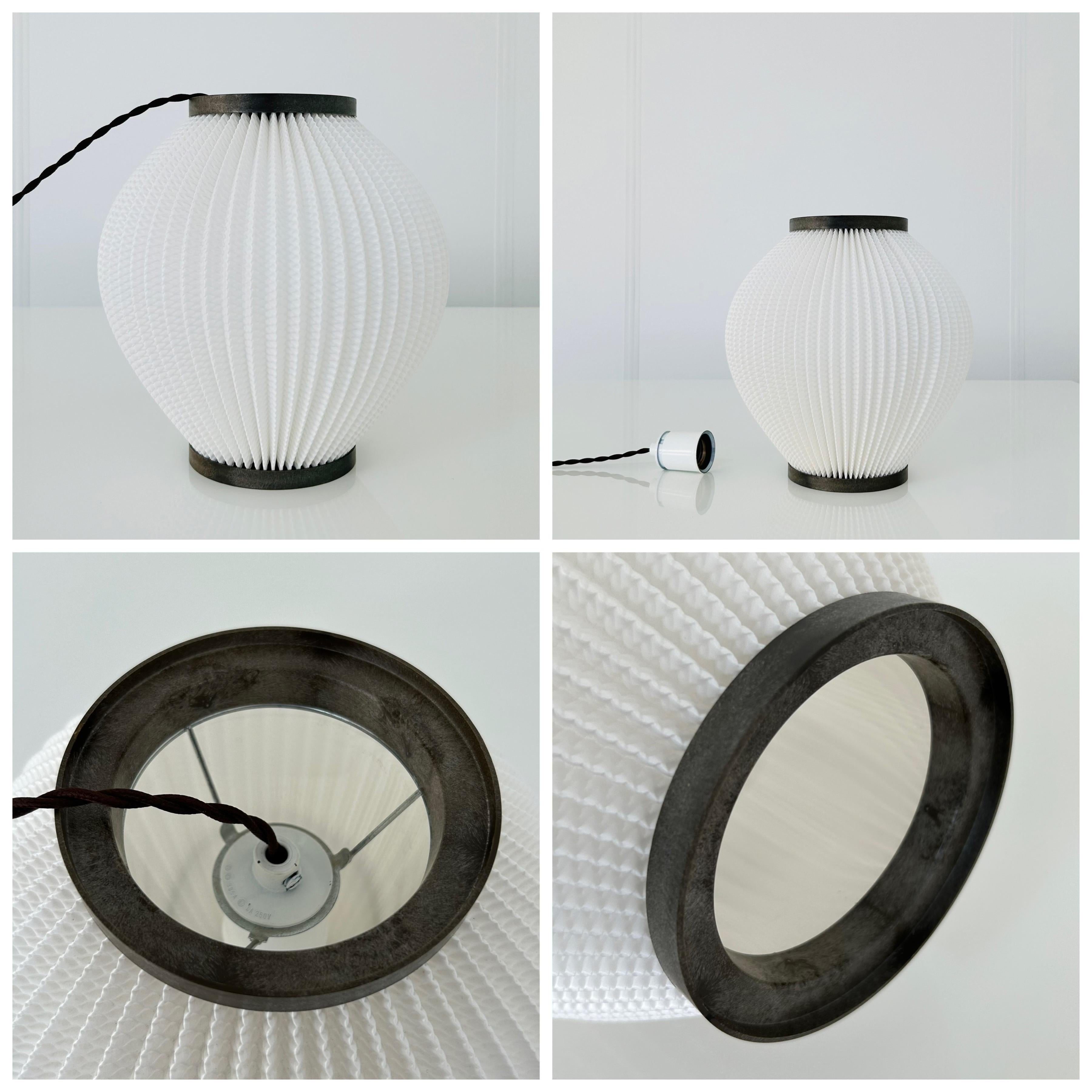 Plastic Pair of Pearlshade Pendant Lights by Lars Schioler, 1960s, Denmark For Sale