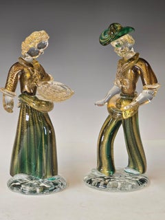 Pair of Peasant Figures by Archimede Seguso