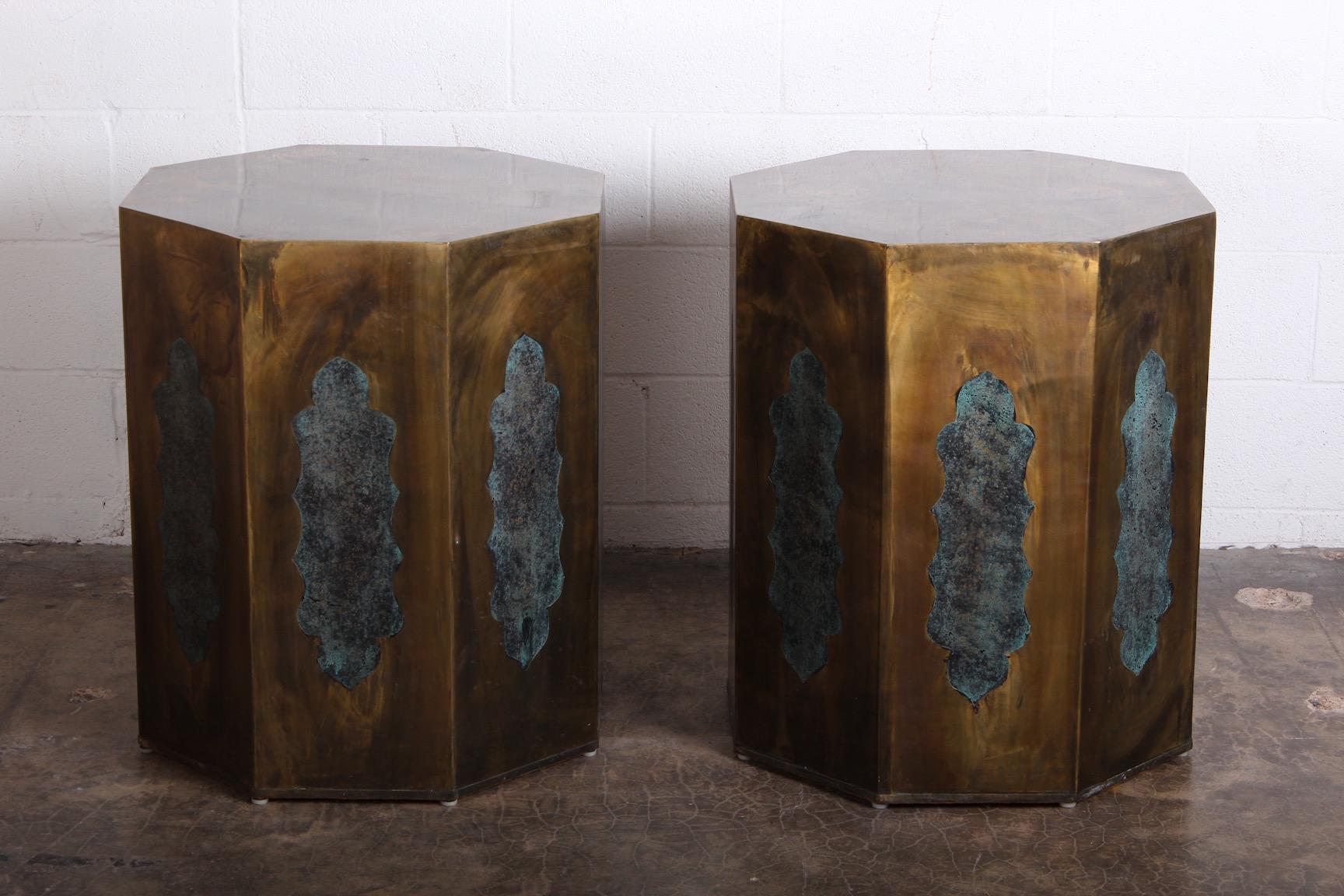 Pair of Pedestal Table Bases by Philip & Kelvin LaVerne 5