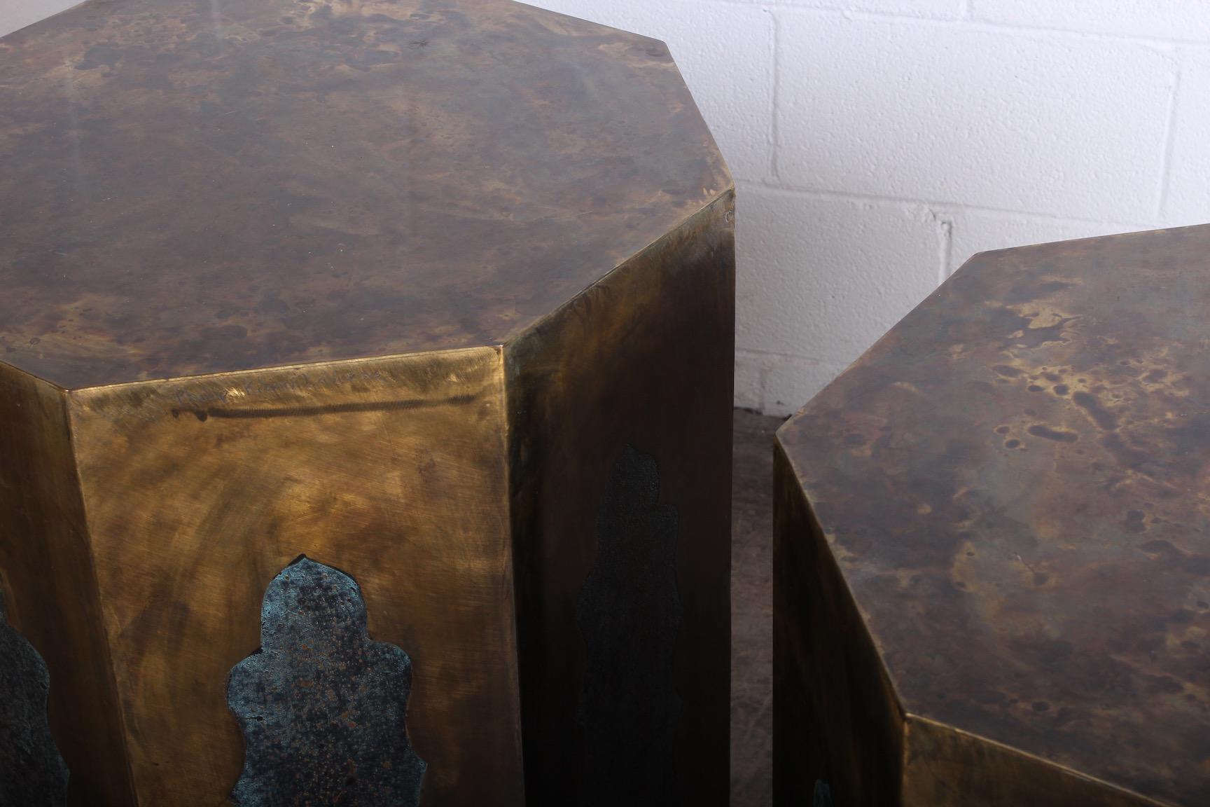 Pair of Pedestal Table Bases by Philip & Kelvin LaVerne 10