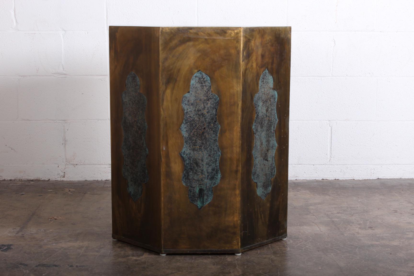 Pair of Pedestal Table Bases by Philip & Kelvin LaVerne In Good Condition In Dallas, TX