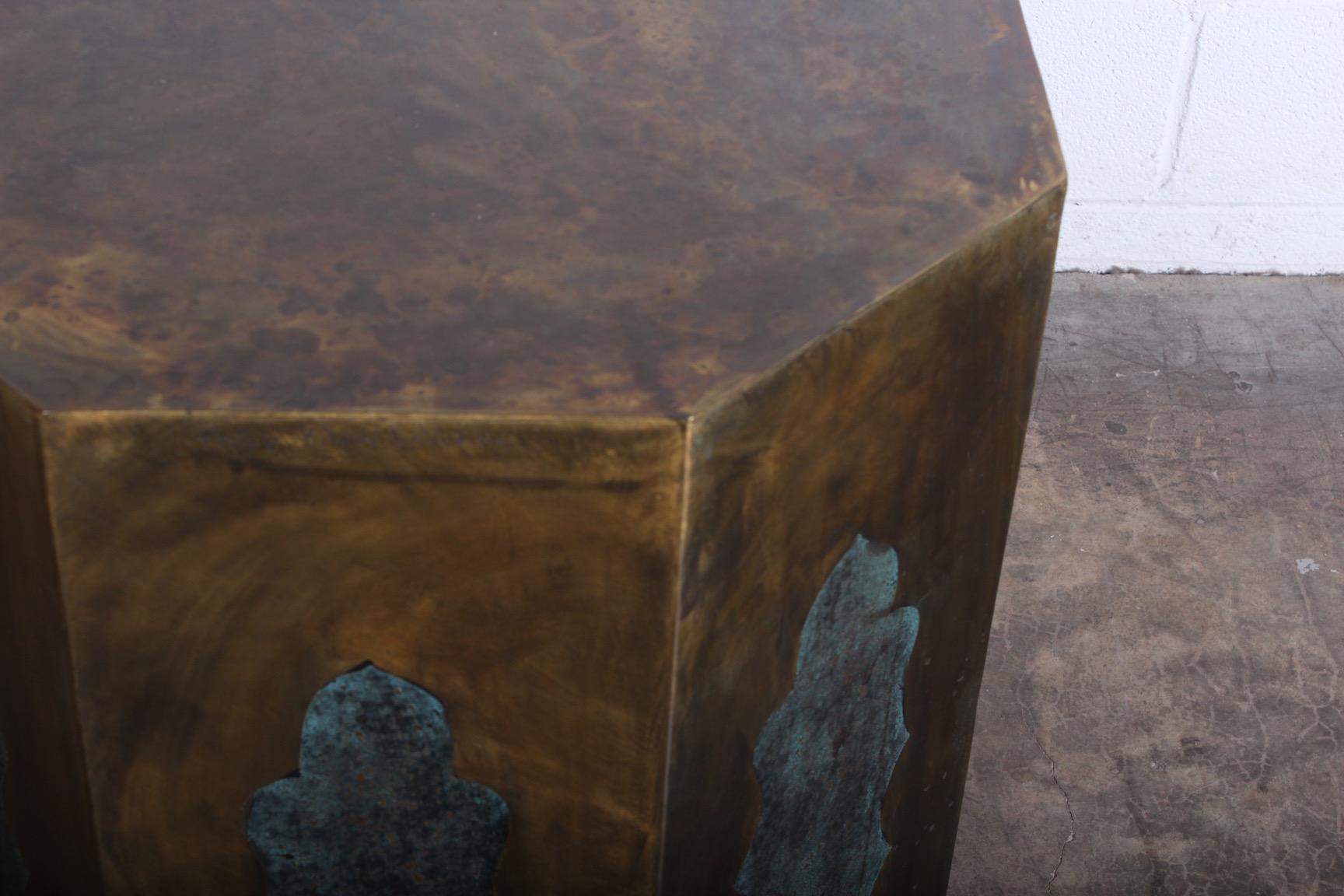 Bronze Pair of Pedestal Table Bases by Philip & Kelvin LaVerne