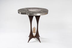 Pair of Pedestal Table in Mosaic and Gemstone by Stan Usel