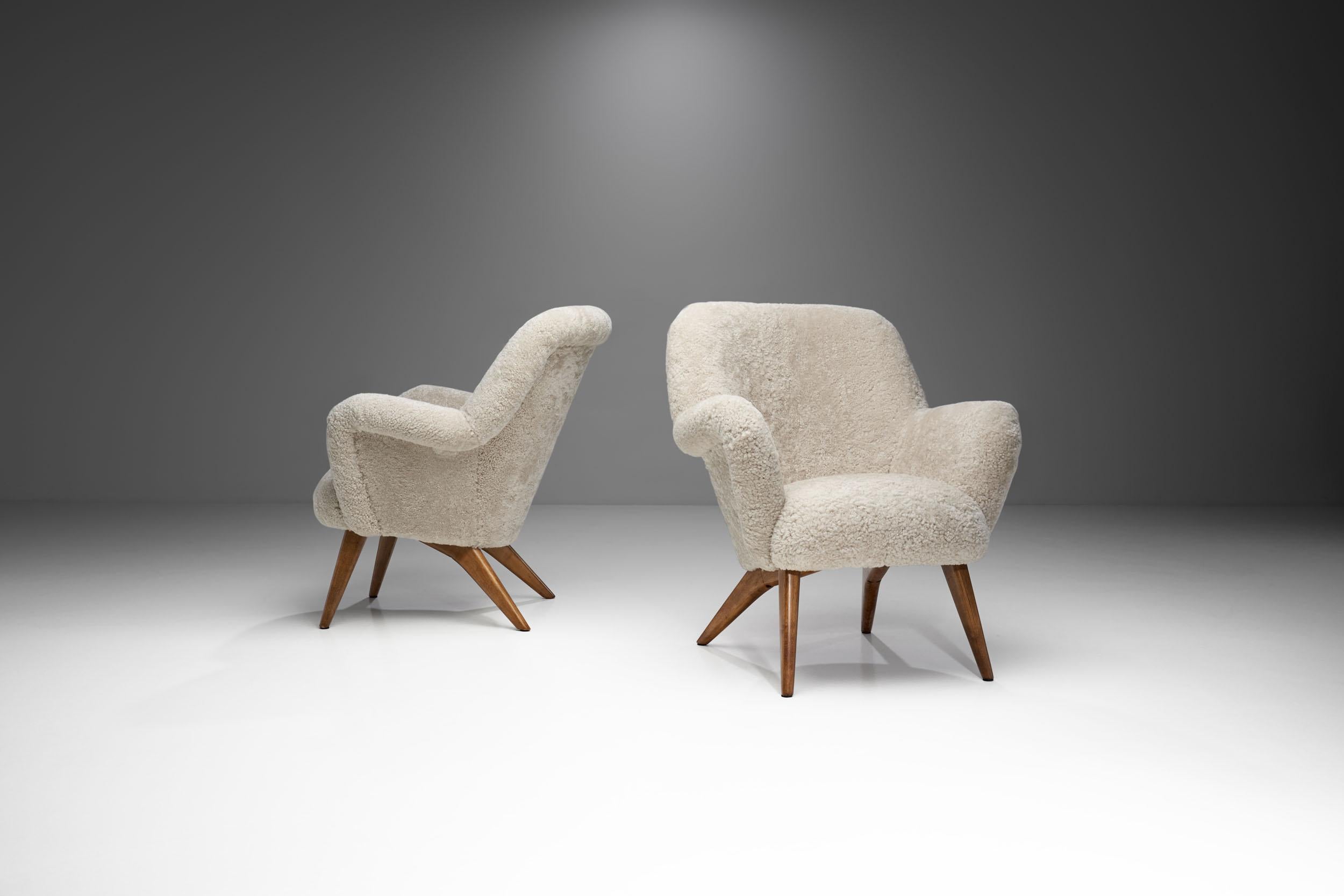 Pair of “Pedro” Armchairs by Carl Gustaf Hiort af Ornäs, Finland, 1950s In Good Condition In Utrecht, NL