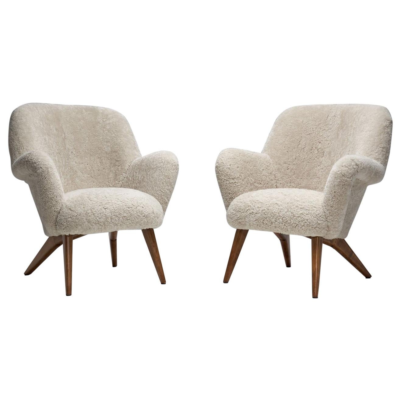 Pair of “Pedro” Armchairs by Carl Gustaf Hiort af Ornäs, Finland, 1950s