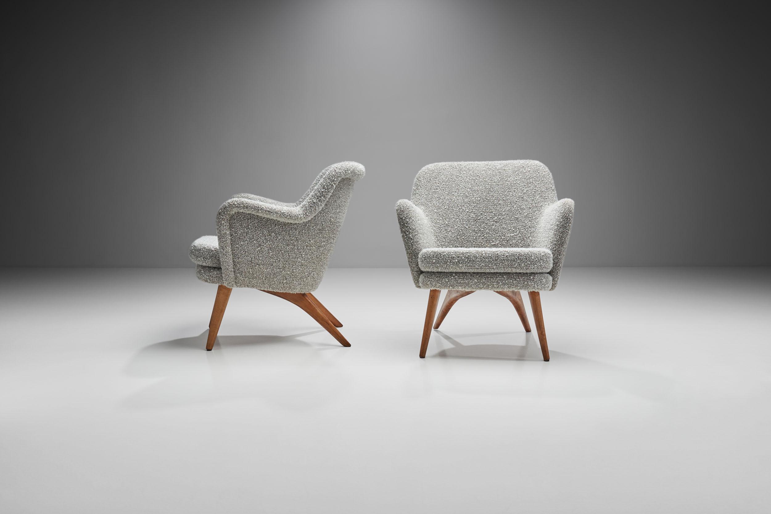 Scandinavian Modern Pair of “Pedro” Armchairs by Carl Gustaf Hiort, Finland 1950s For Sale
