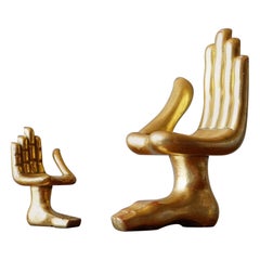 Pair of Pedro Friedeberg Hand Foot Sculptures