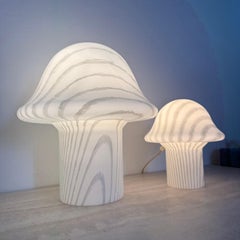 Ein Paar „Mushroom Zebra“-Tischlampen von Peil & Putzer, 1970er Jahre