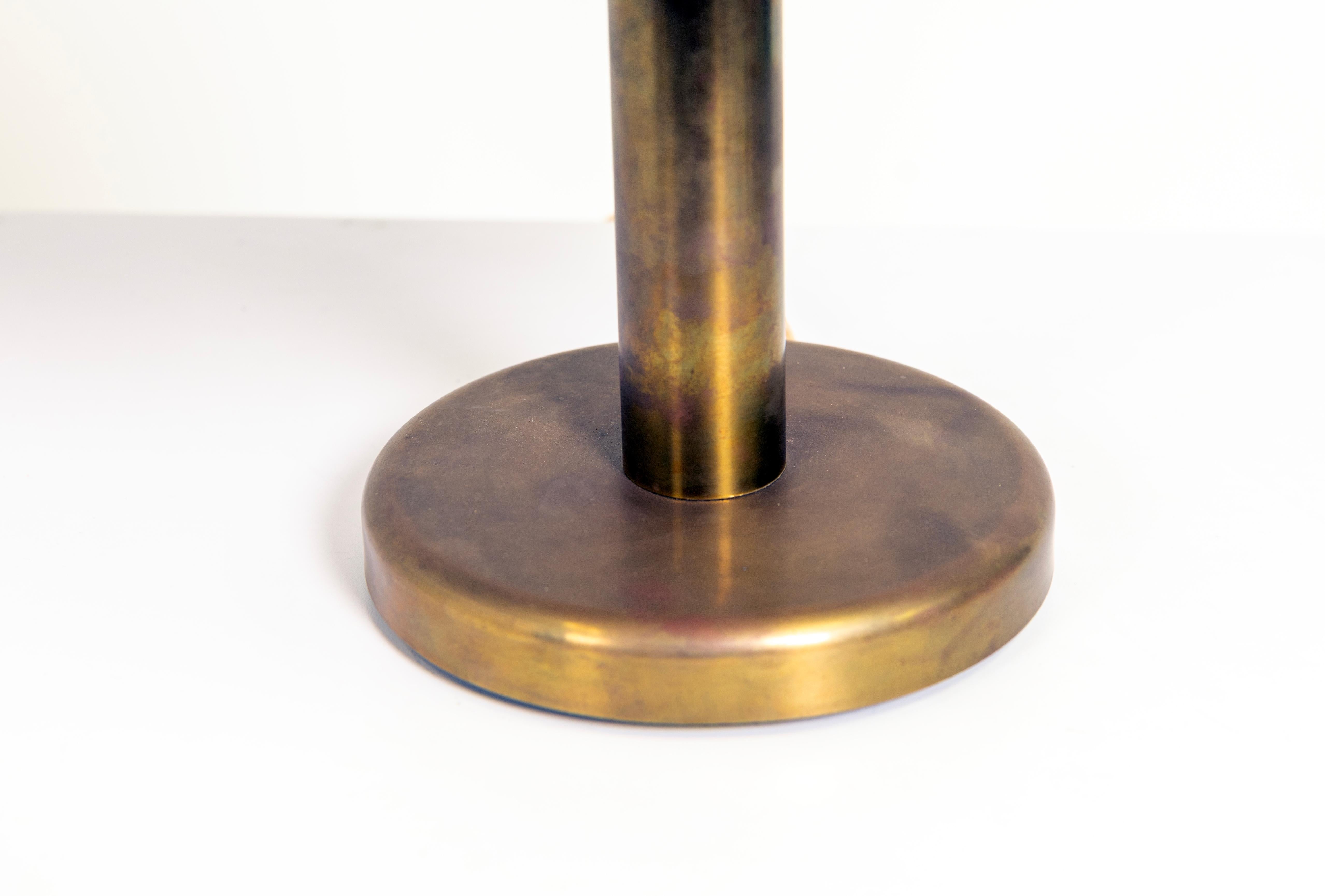 Pair of Peil & Putzler Glass and Brass Table Lamps, Germany 1970s, Murano For Sale 5