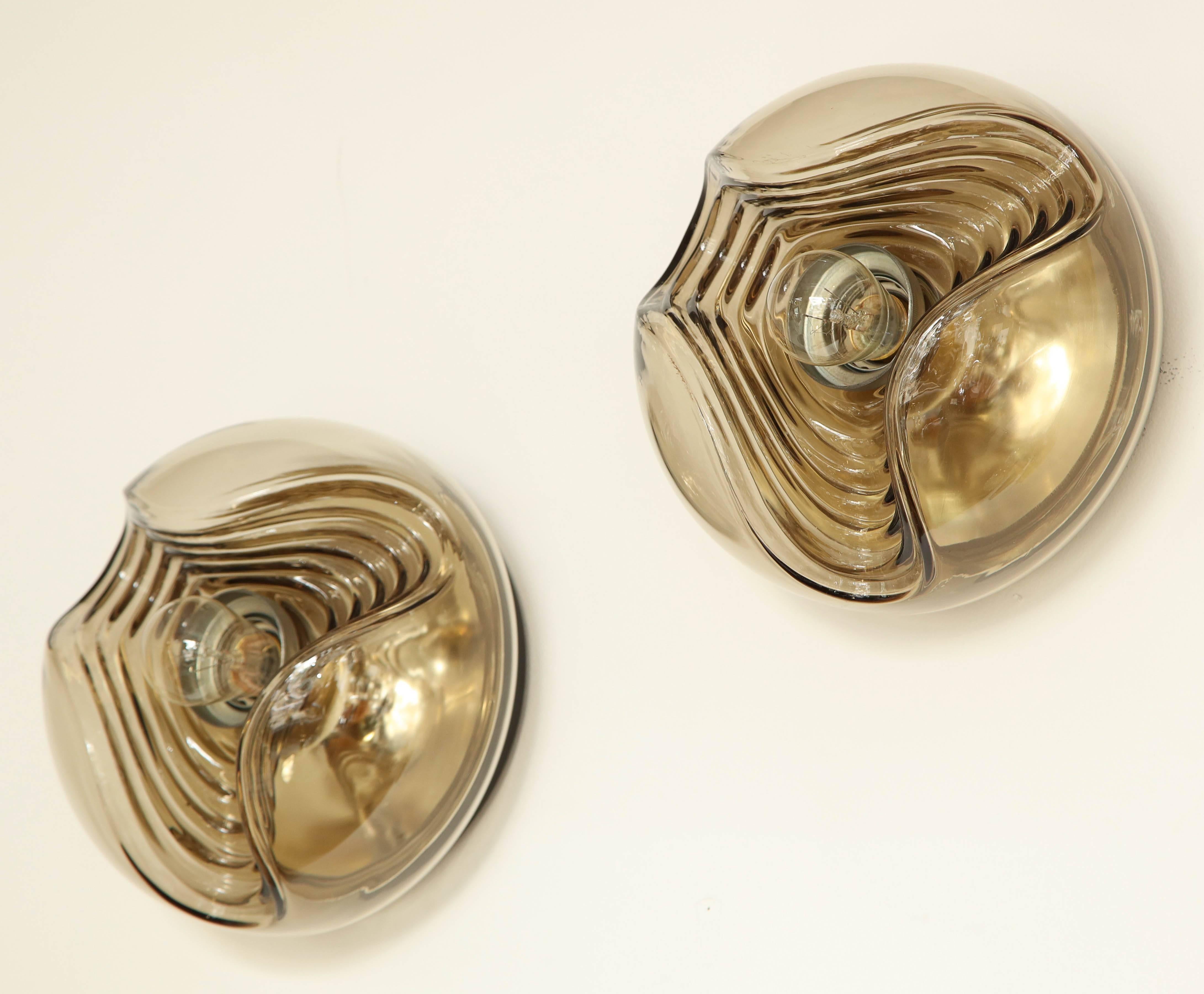 Pair of Peill and Putzler Space Age Sconces 4