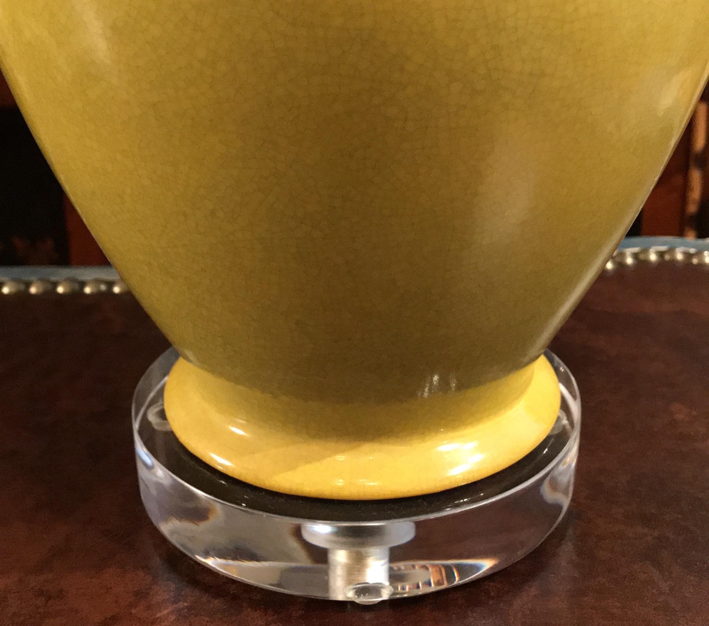 Paire de lampes Pékin en forme de jaune pots de gingembre 1