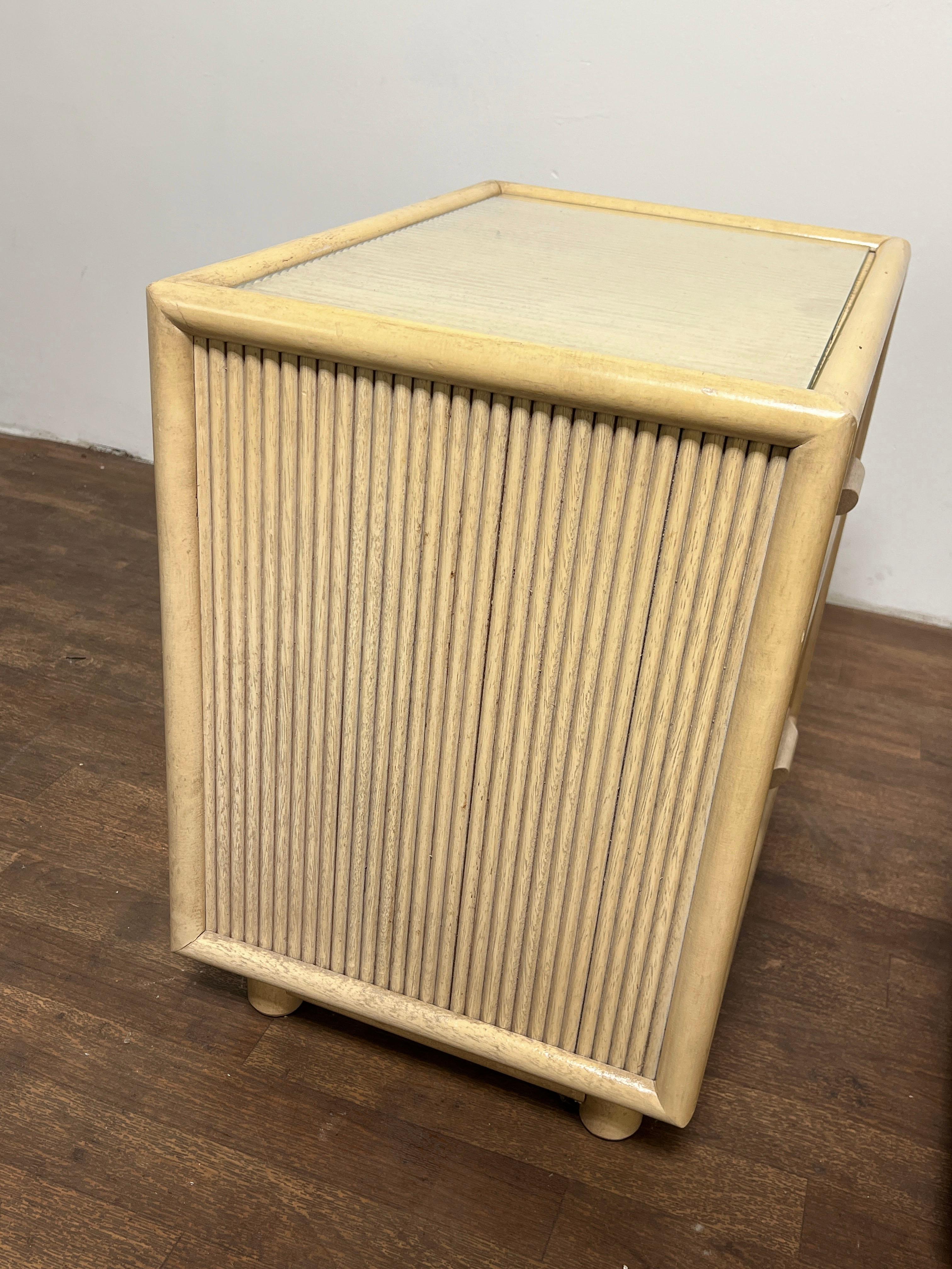 Pair of Pencil Reed Night Stands Circa 1970s For Sale 6