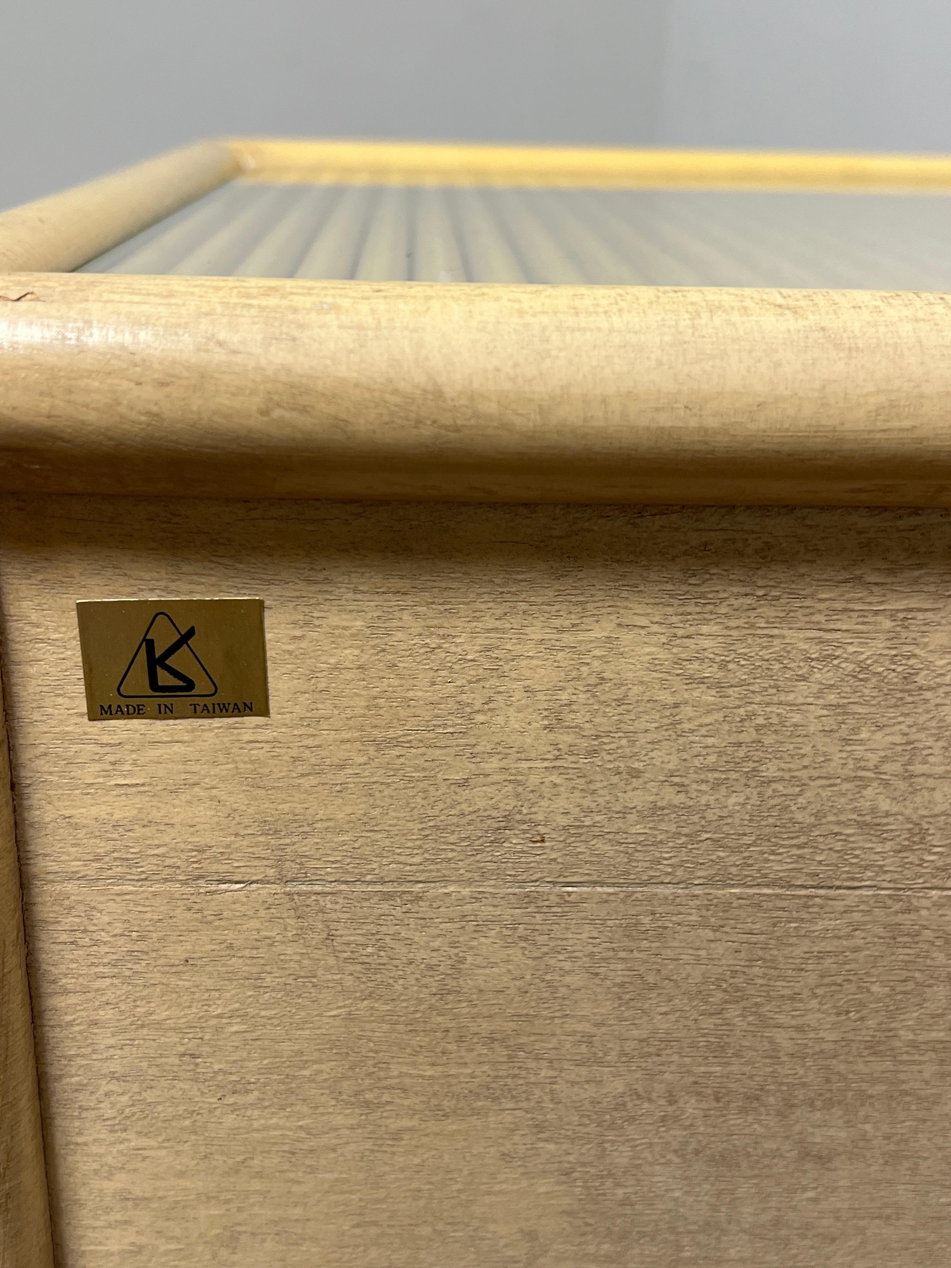 Pair of Pencil Reed Night Stands Circa 1970s For Sale 7