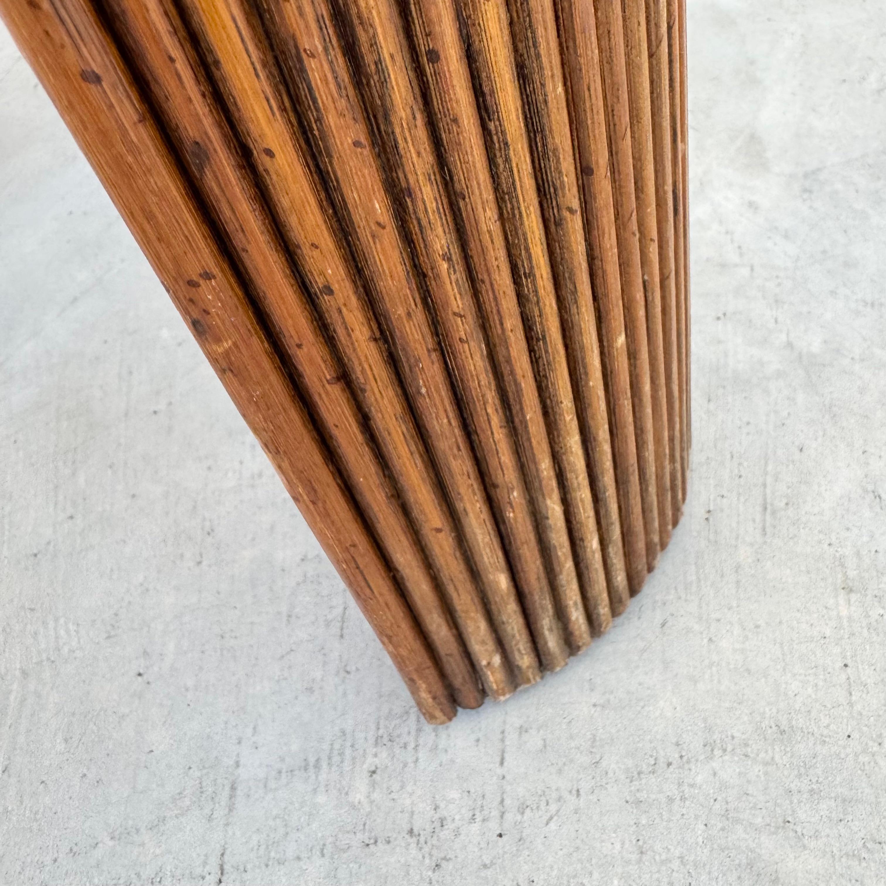 Pair of Pencil Reed Side Tables, 1970s United States For Sale 8