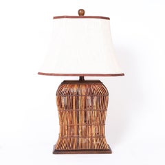 Pair of Pencil Reed Table Lamps