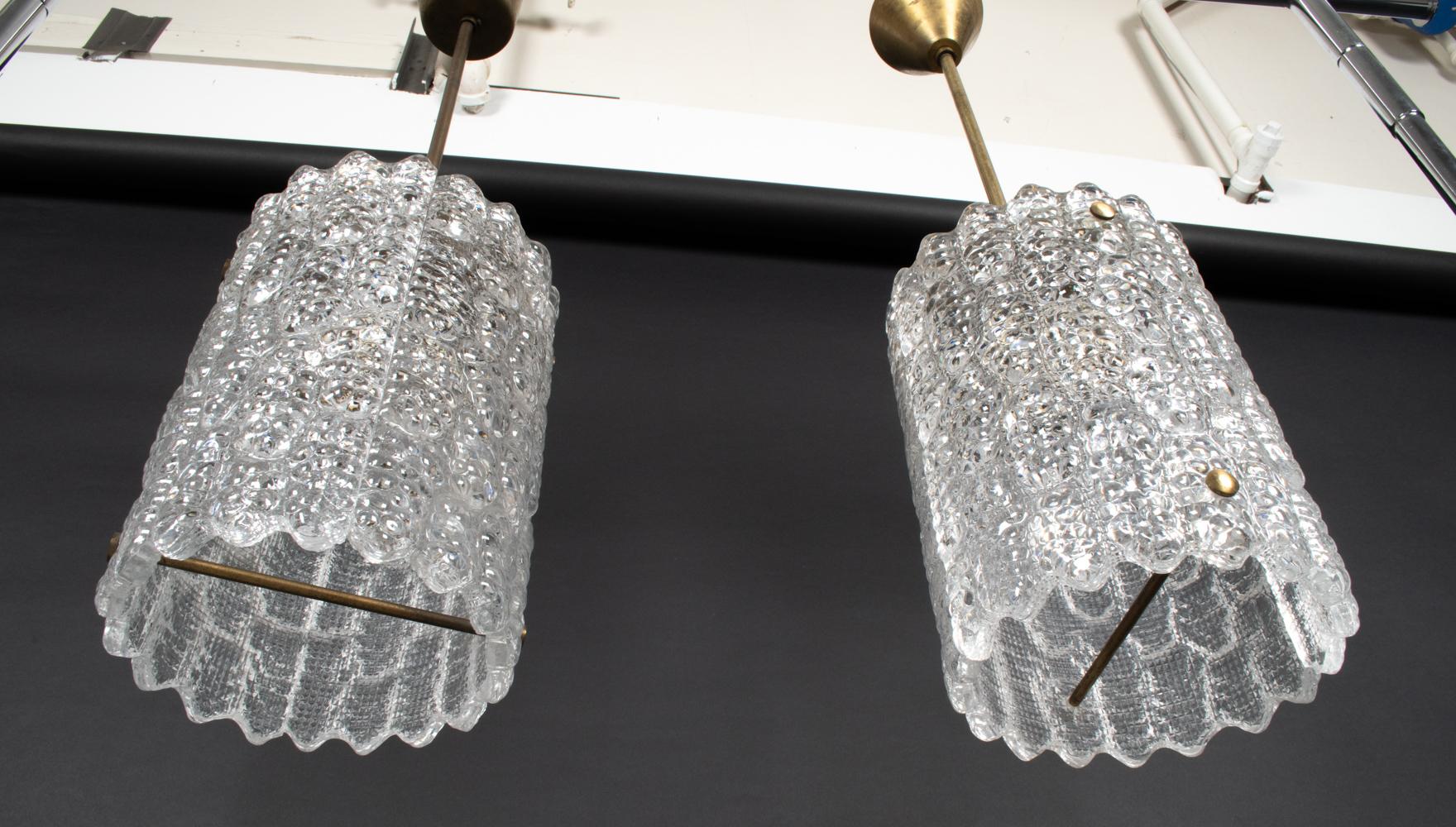 Pair of Pendant Lamps by Carl Fagerlund for Orrefors For Sale 1