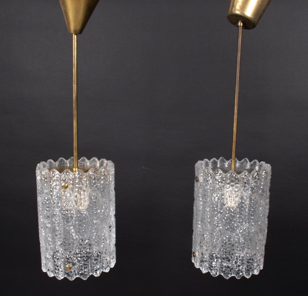 Pair of Pendant Lamps by Carl Fagerlund for Orrefors For Sale 2